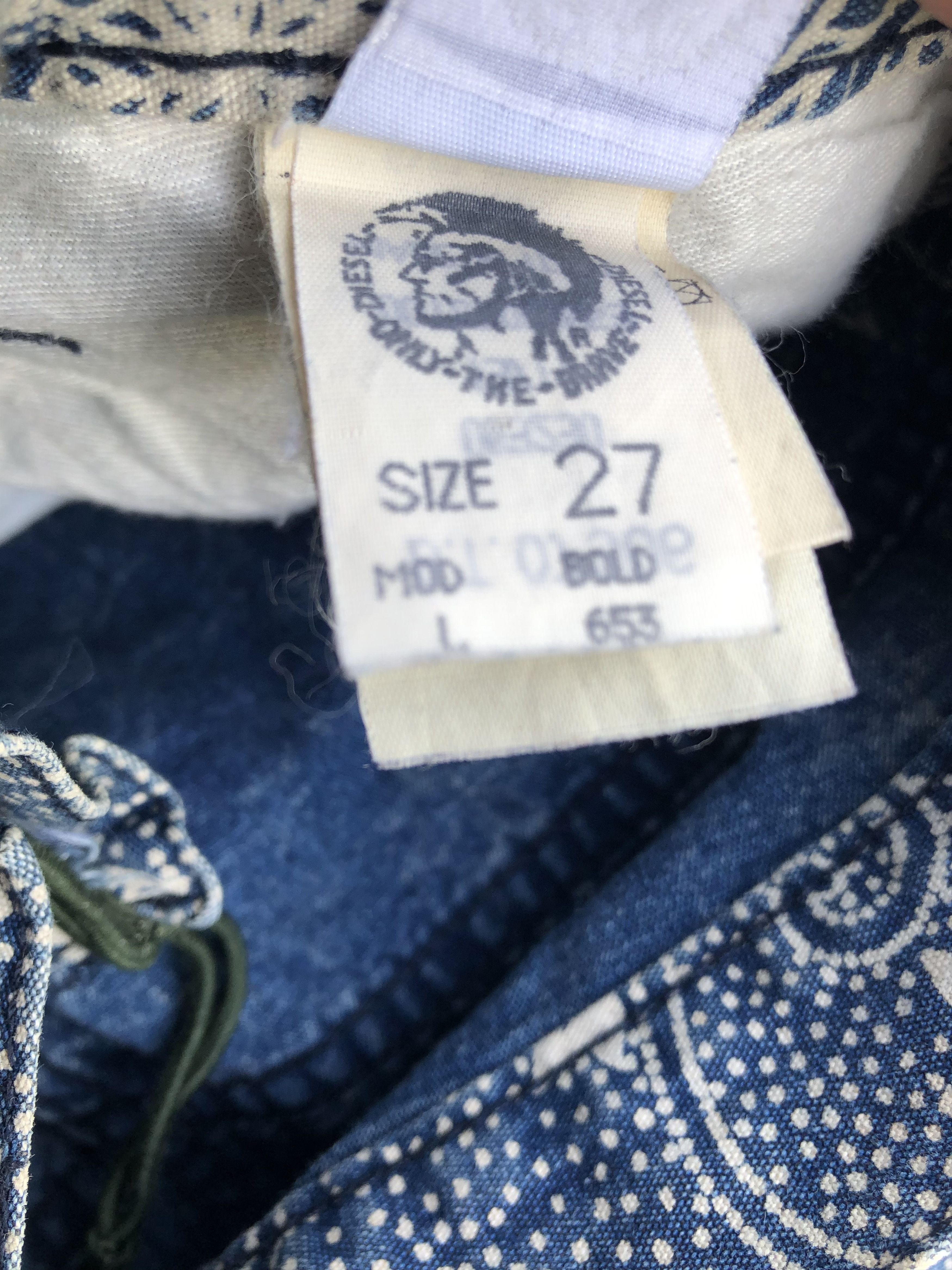 Diesel VINTAGE DIESEL BLUE PATERNED TROUSER Size 27" / US 4 / IT 40 - 6 Thumbnail