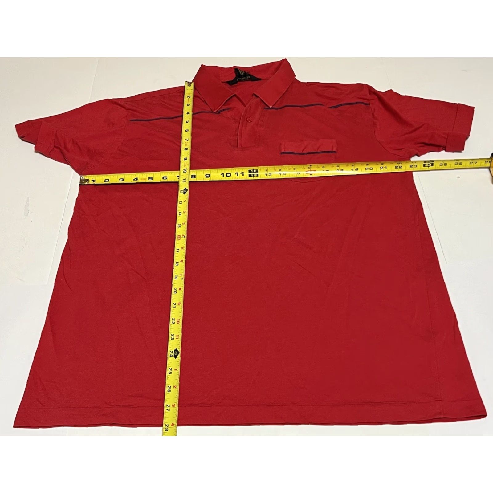 Van Heusen VINTAGE Van Heusen Polo Shirt Men XL Red 80s Short Sleeve Cotton Blend Regular Kn33-5 Size US XL / EU 56 / 4 - 4 Thumbnail