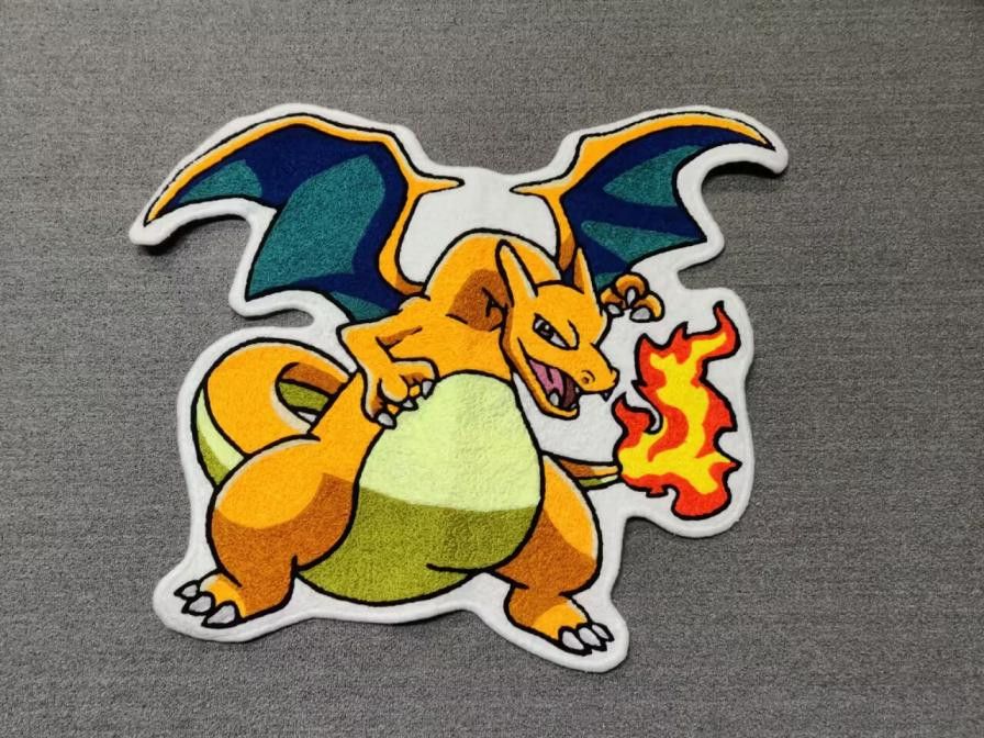 Other Charizard Multicolor Wool Thread Hand Tufted Carpet Size ONE SIZE - 1 Thumbnail