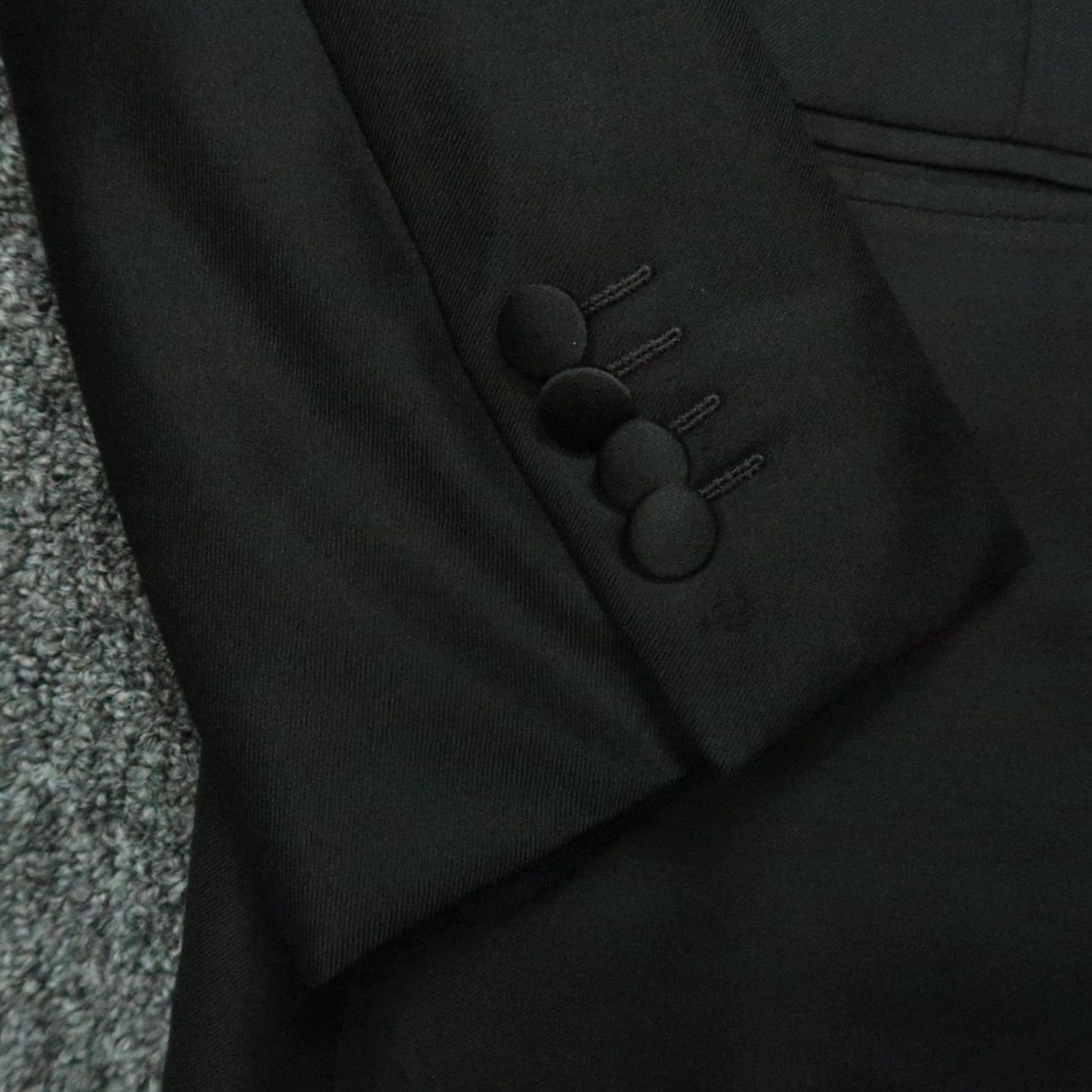 Ermenegildo Zegna Ermenegildo Zegna Blazer Mens 42R Black Wool Tuxedo Formal Suit Jacket Size 42R - 5 Thumbnail