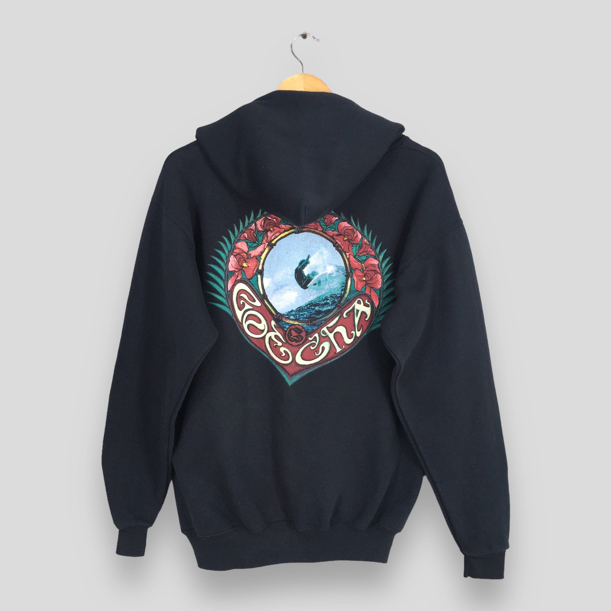 image of Vintage 90's Gotcha Surf Black Hoodie Sweatshirt Medium, Men's