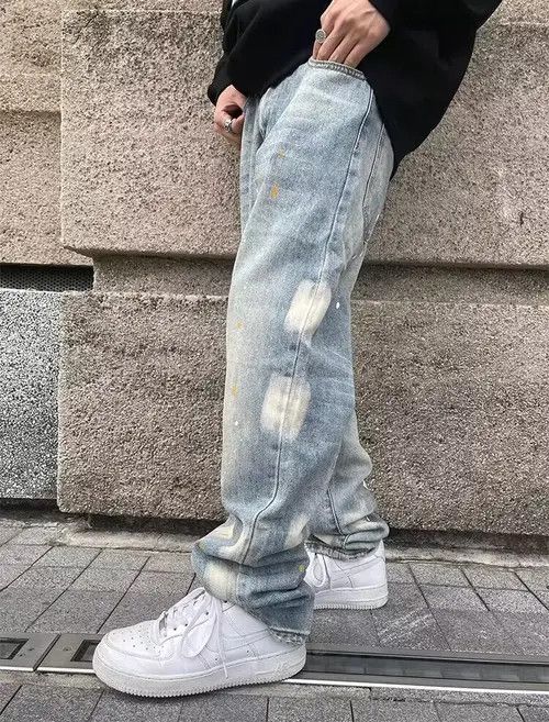 VIBE Vintage washed spattered graffiti dot rare jeans Size US 32 / EU 48 - 6 Thumbnail