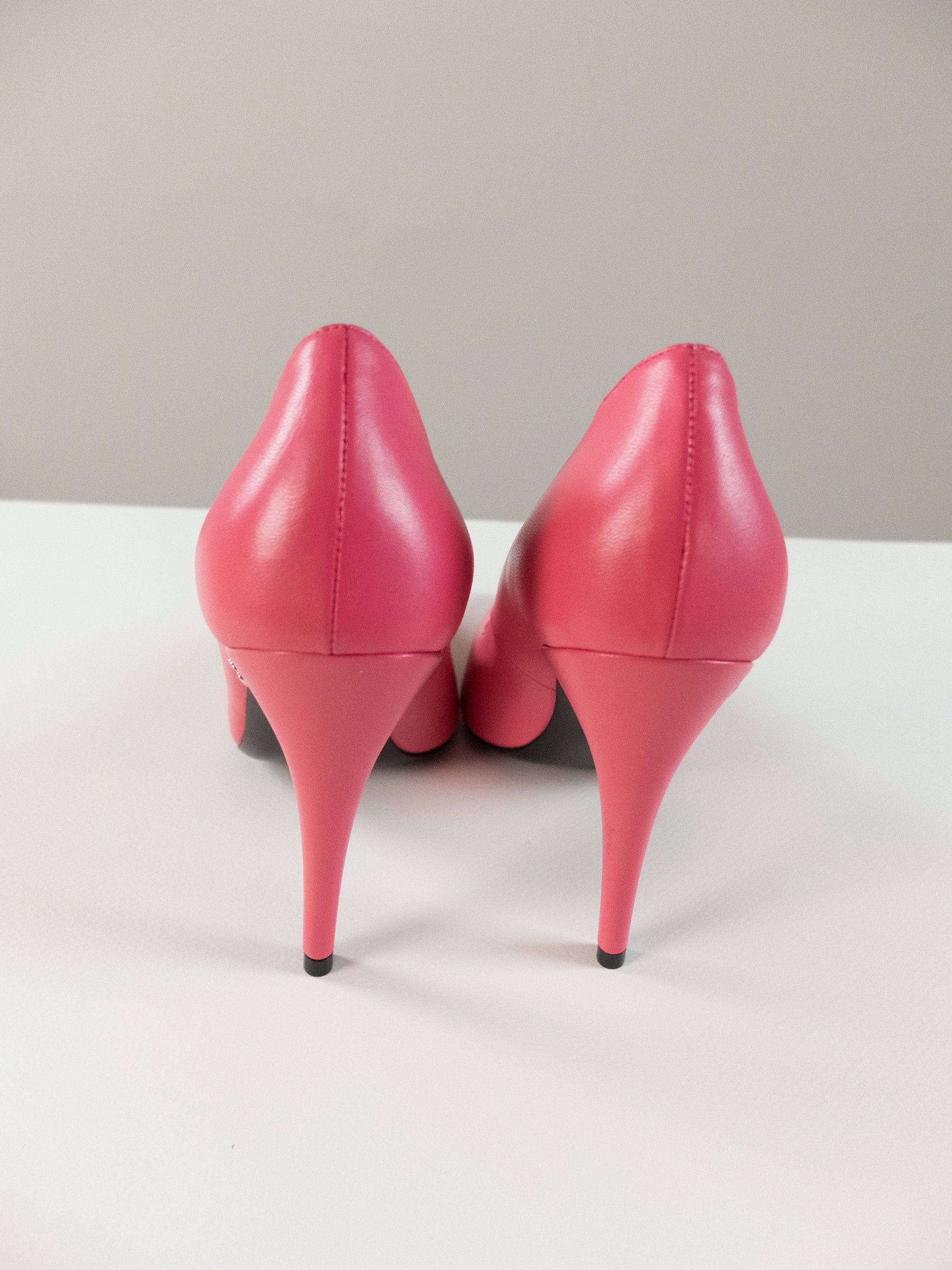 Gucci GUCCI Malaga rhodamine pink leather high heel pumps 38 Size US 8 / IT 38 - 5 Thumbnail