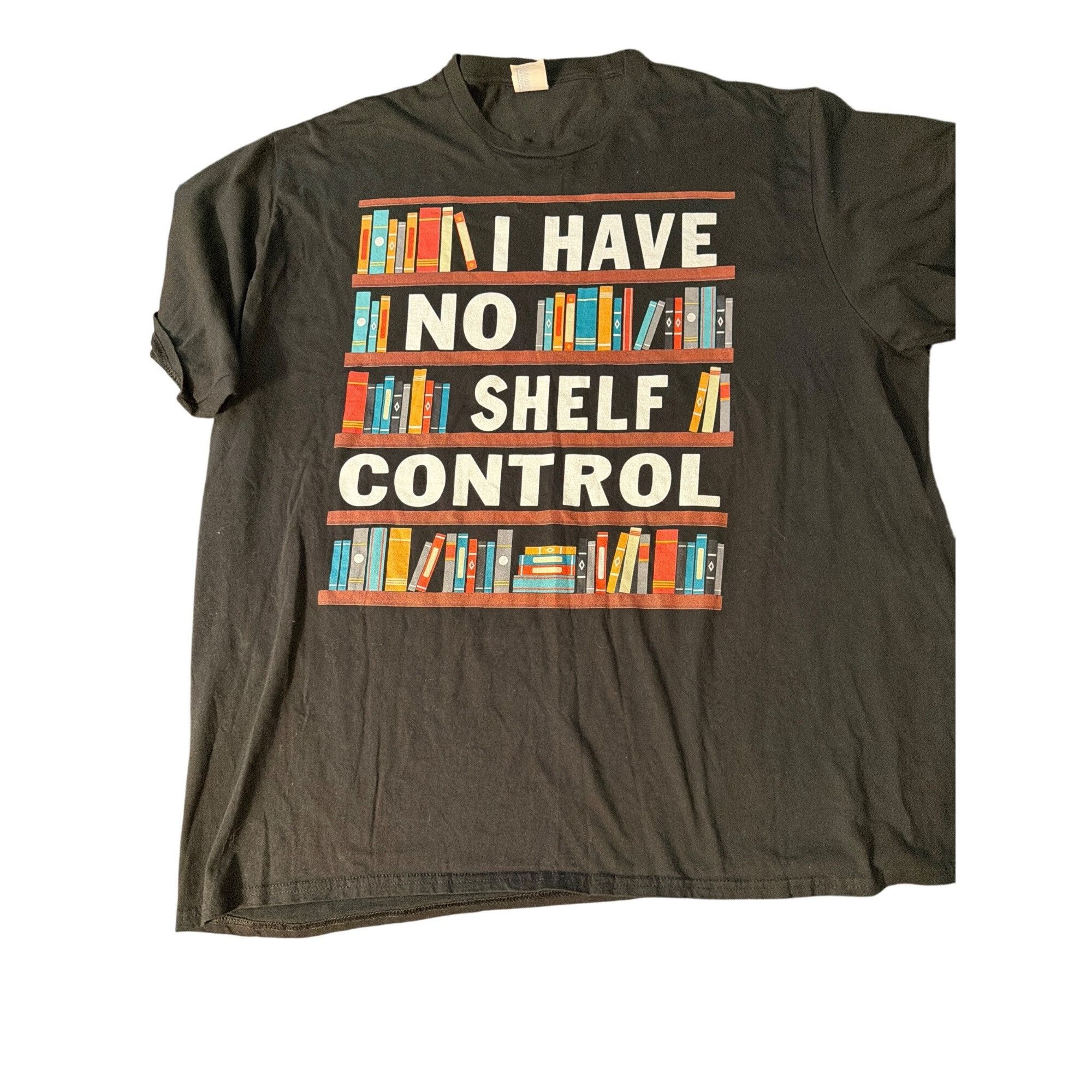 POST&CO I Have No Shelf Control Black T Shirt Port & Co Book Lover S Size 3XL / US 20-22 - 1 Thumbnail