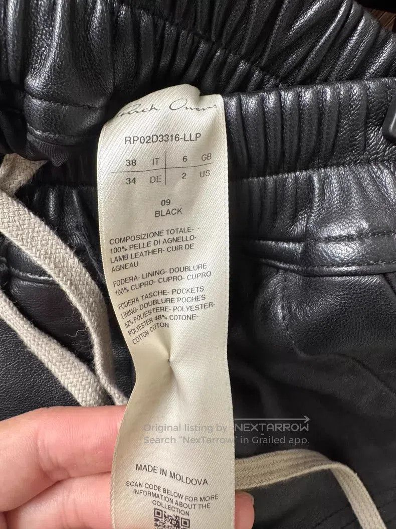 Rick Owens RICK OWENS Waxed Lamb Leather Boxers Shorts Size 37" - 4 Thumbnail