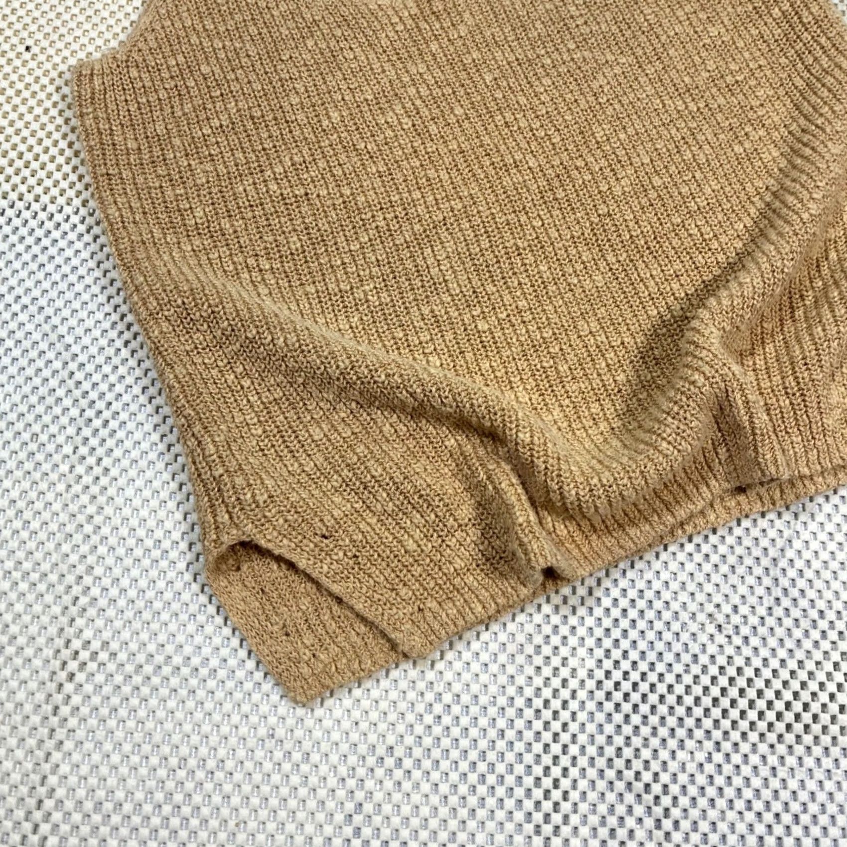 Gap GAP Tank Top Womens Medium Linen Blend Knit Sleeveless Scoop Neck Tan Yellow Breatherable Basic Casual Vacation Vintage? (No—skip) Size M / US 6-8 / IT 42-44 - 3 Thumbnail