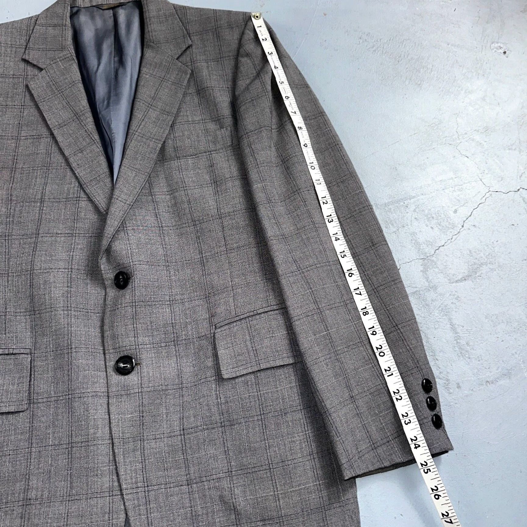 Vintage VTG Petrocelli Mens 2 PC Suit Jacket Coat Pants Gray 1960s Rockabilly 38 Mens Size 38R - 5 Thumbnail