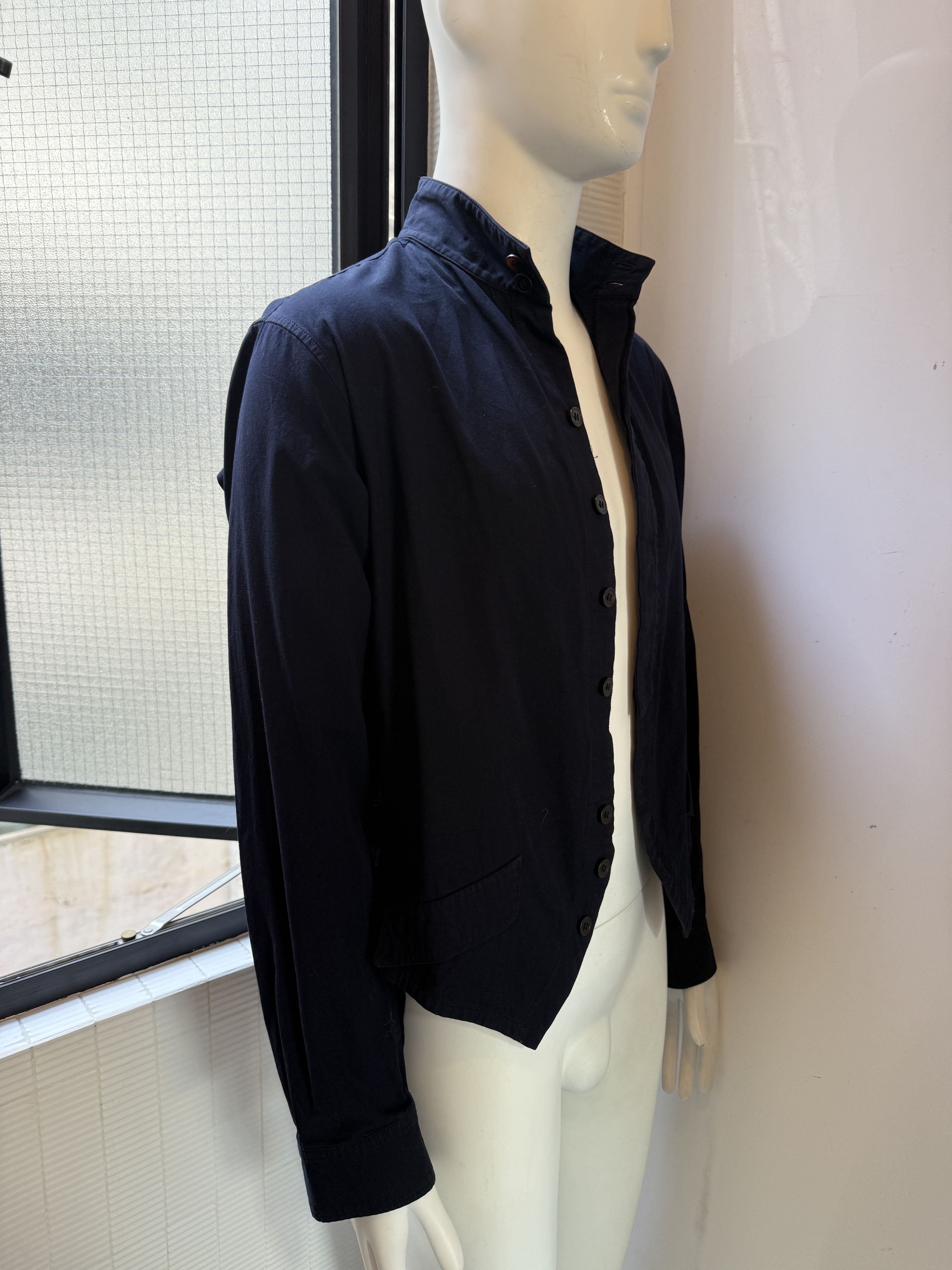 Yohji Yamamoto YOHJI YAMAMOTO HOMME navy hi neck cropped front flap pocketed overshirt JP3 L Size US L / EU 52-54 / 3 - 15 Thumbnail