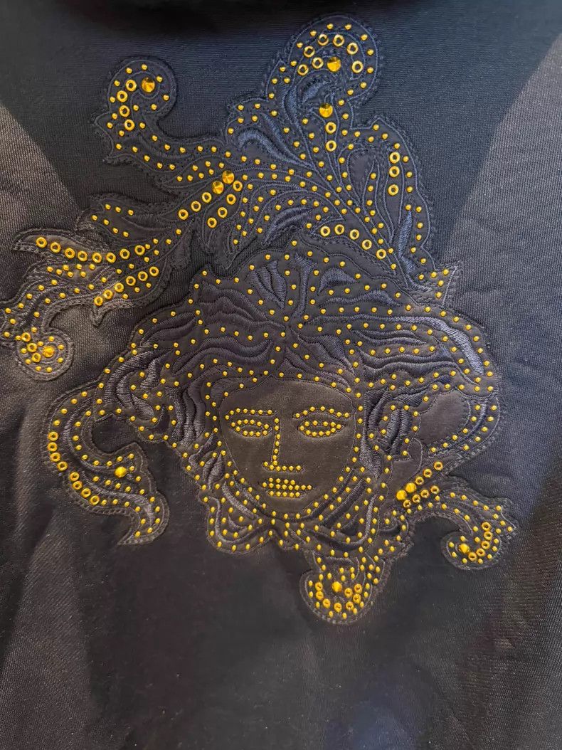 Versace Versace Blue gold-buckled Medusa avatar hooded zip jacket Size US L / EU 52-54 / 3 - 4 Thumbnail