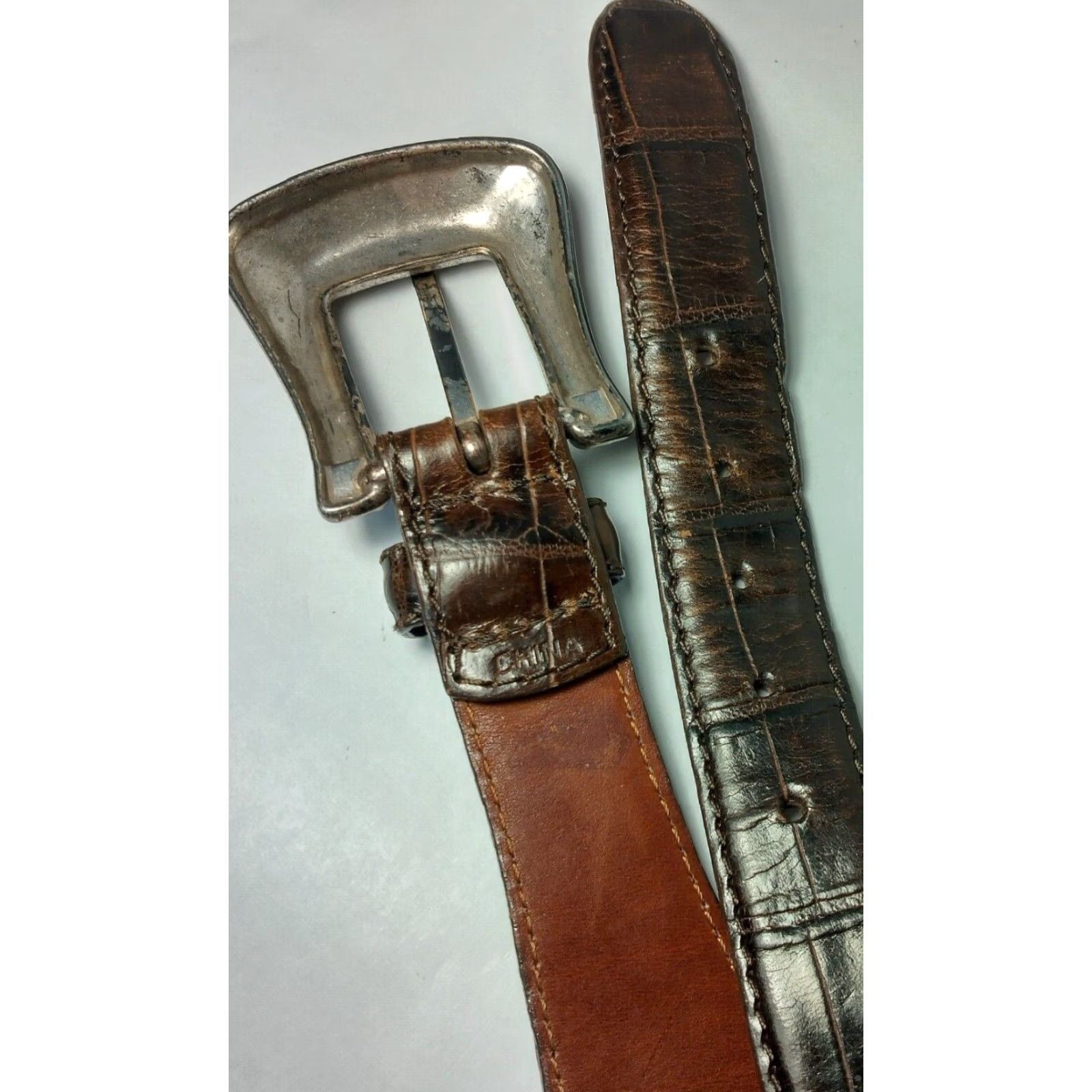 Fossil **Fossil Women Medium Brown Leather Metal Links Adjustable Belt** User: Fossil Women Medium Brown Leather Metal Links Adjustable Belt Size ONE SIZE - 7 Thumbnail