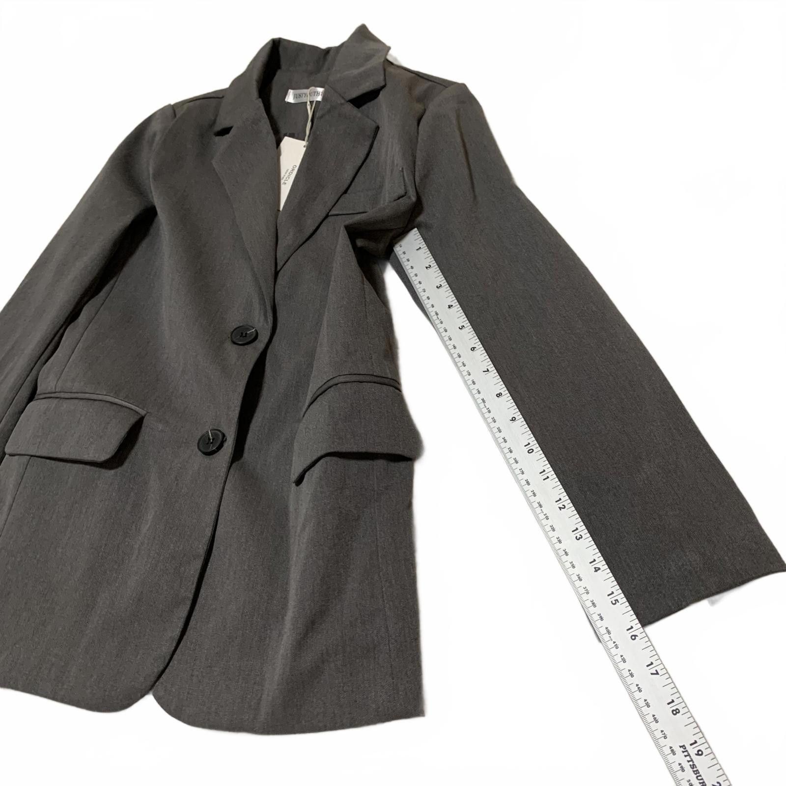 Other NWT JustYouth Women's Size Small Gray Blazer Jacket Size S / US 4 / IT 40 - 9 Thumbnail