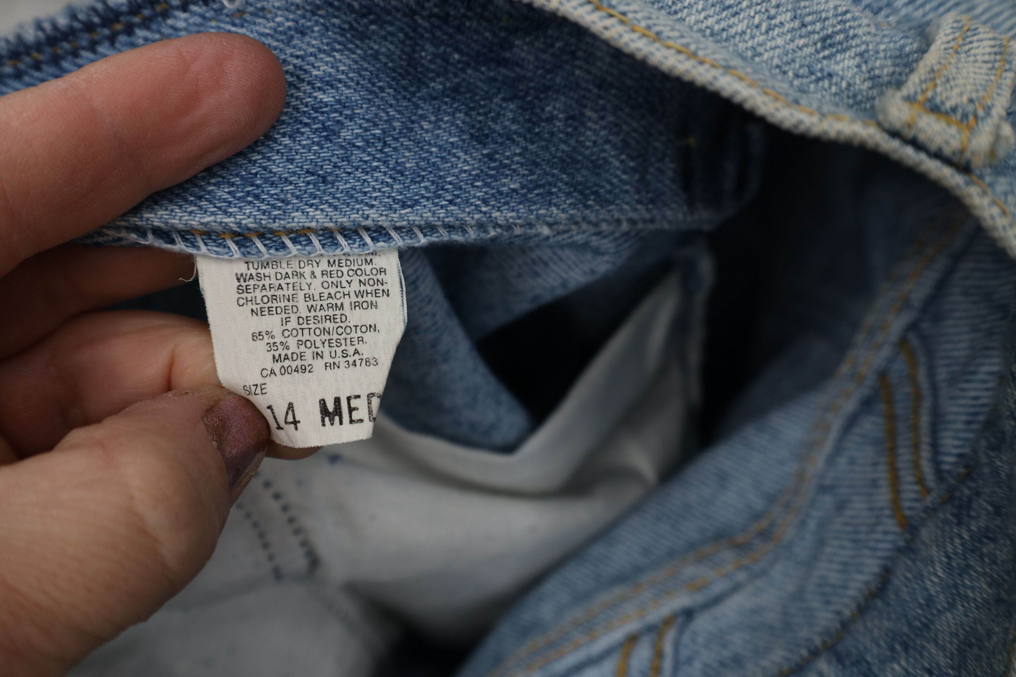 Lee Deadstock Vintage 90s Lee Fit Denim Jeans Blue Pepper USA Size 36" / US 14 / IT 50 - 10 Thumbnail