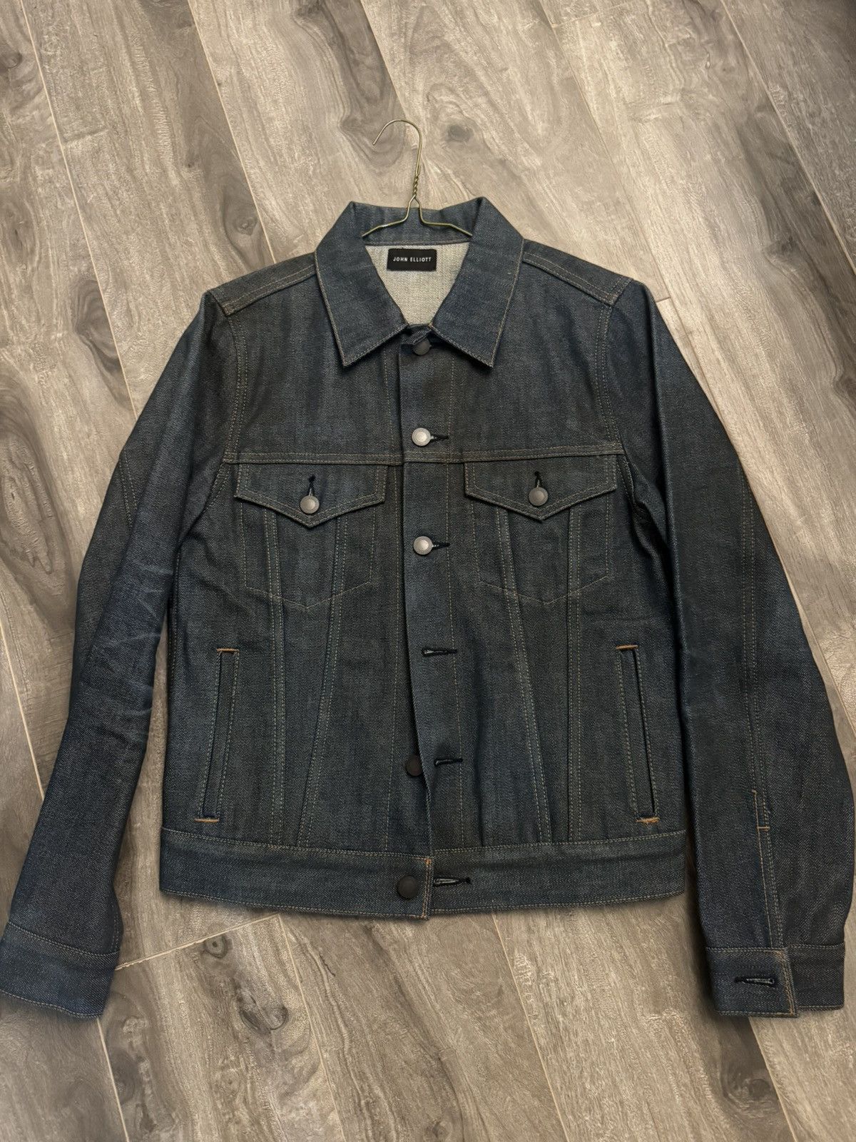 John Elliott Thumper Type III Selvedge Charcoal & Indigo Dry Process Size US XS / EU 42 / 0 - 8 Thumbnail