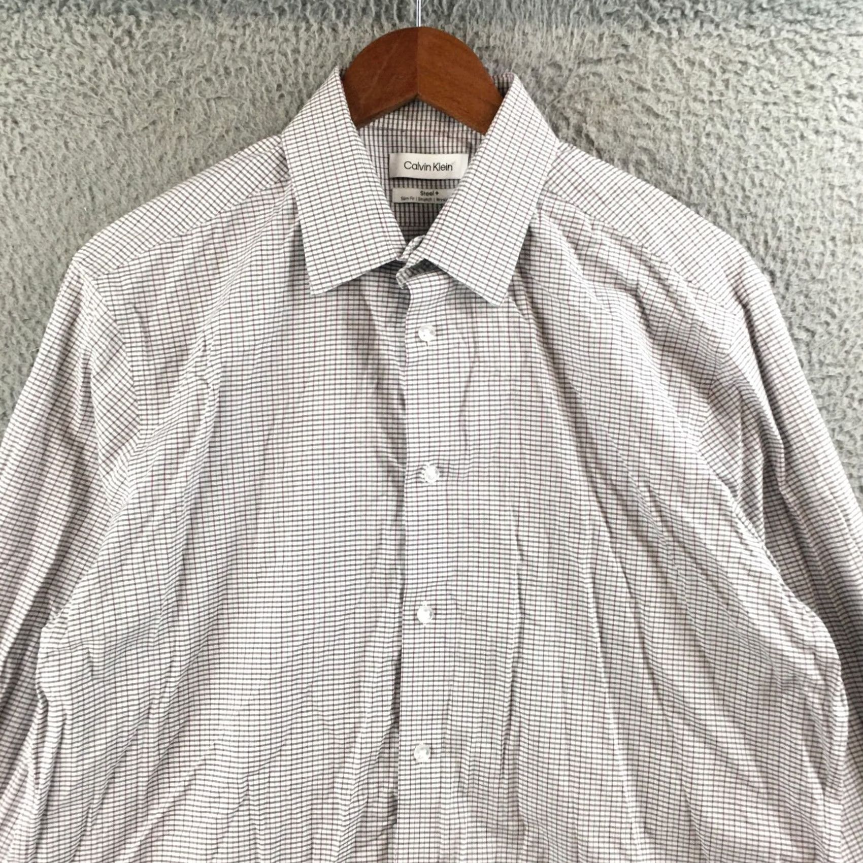 Calvin Klein Calvin Klein Button-Up Shirts Mens L Multicolor Cotton Blend Long Sleeve Plaid Shirt Size US L / EU 52-54 / 3 - 2 Thumbnail