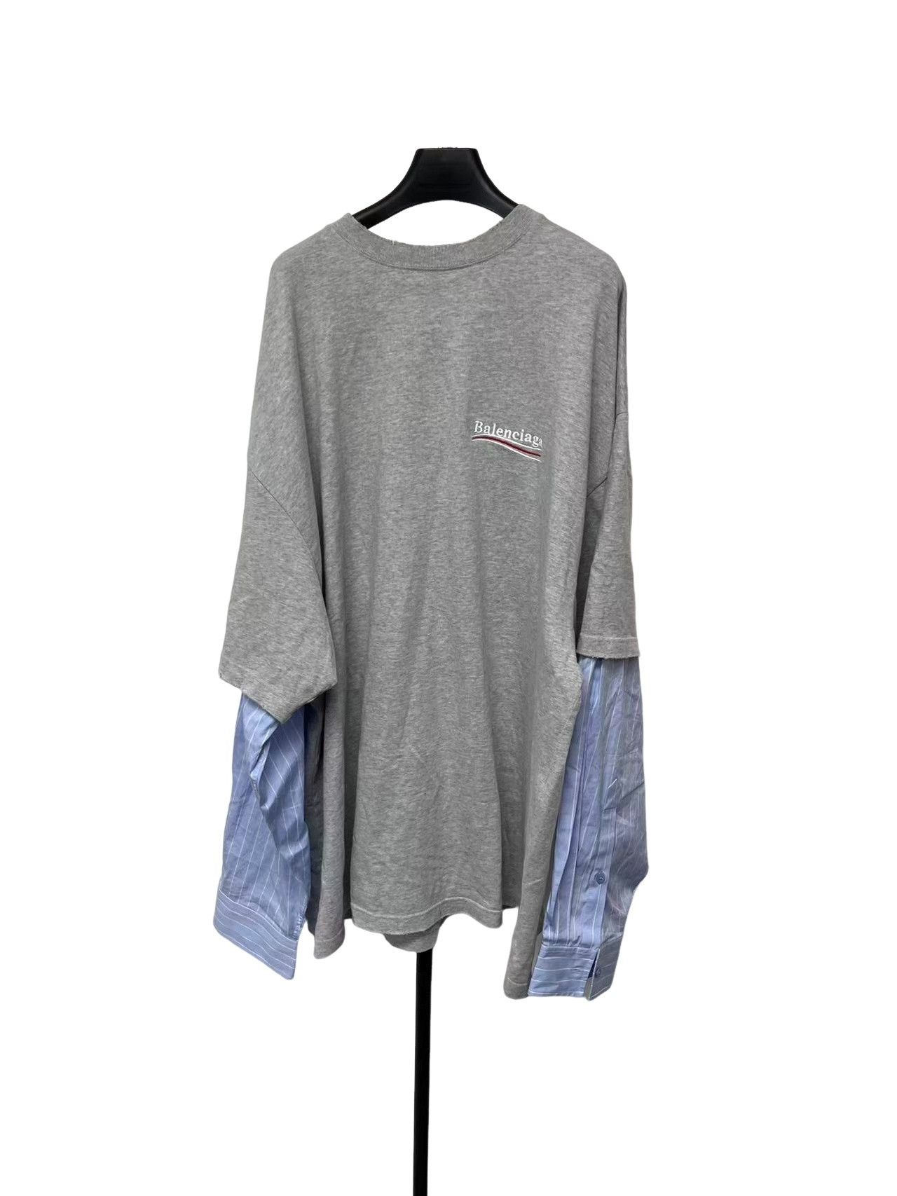 Balenciaga Balenciaga Double Sleeve Logo Long Sleeve T-Shirt XL Size US XL / EU 56 / 4 - 1 Thumbnail