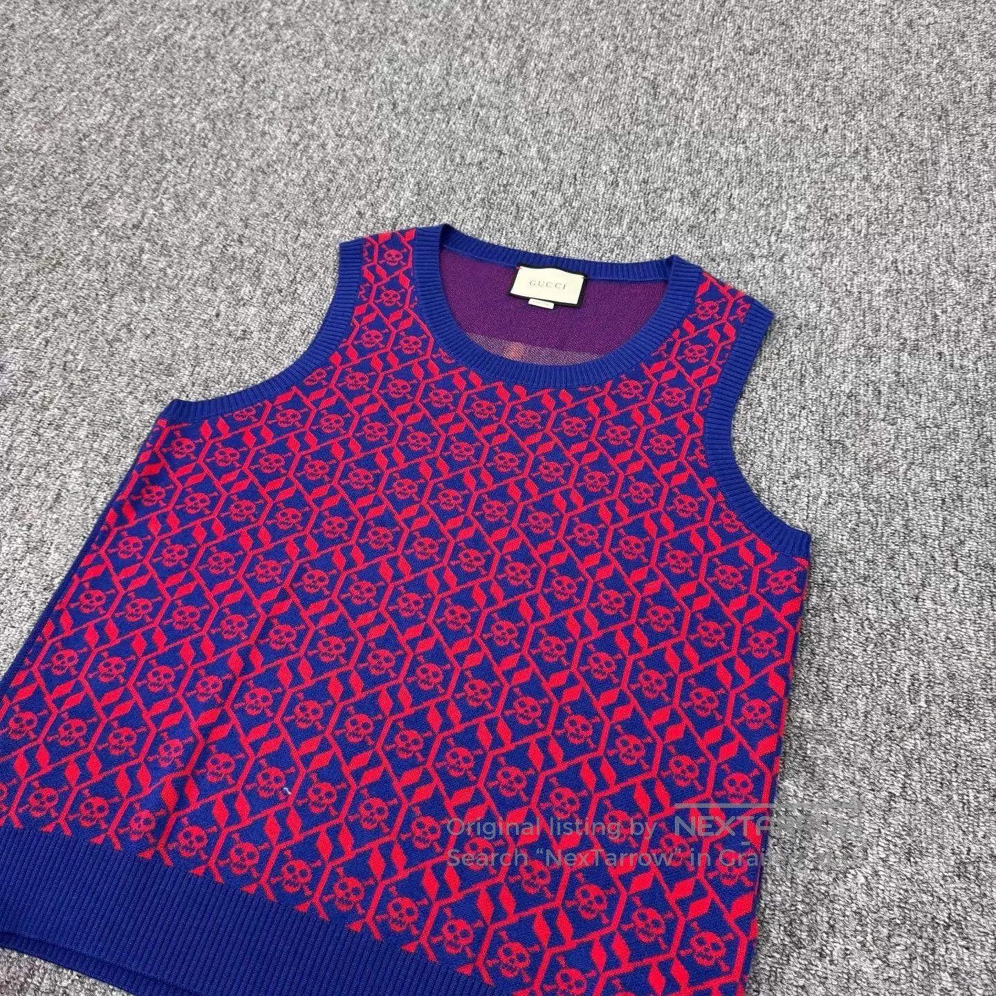 Gucci Multi Pattern Sleeveless Knit Top. Size US L / EU 52-54 / 3 - 3 Thumbnail