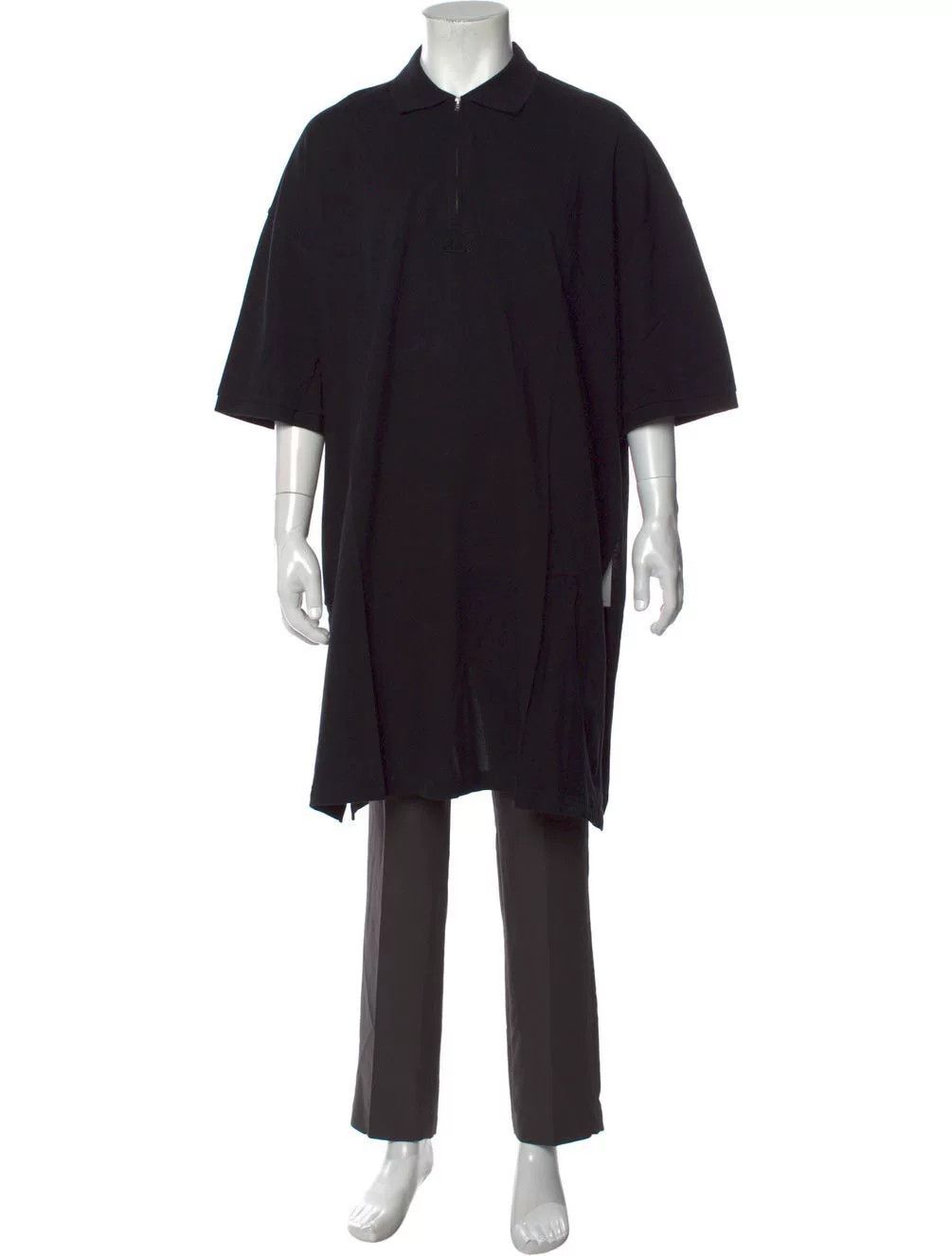 Random Identities oversized black polo t-shirt reversible style Size US M / EU 48-50 / 2 - 1 Thumbnail