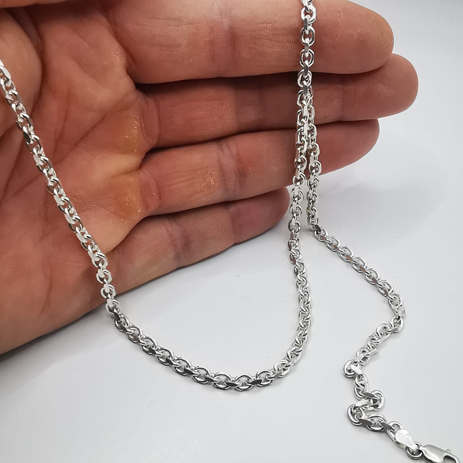 Sterling Silver Vintage Beautiful Jewelry Chain,925 Sterling Silver 22,01g Size ONE SIZE - 8 Thumbnail