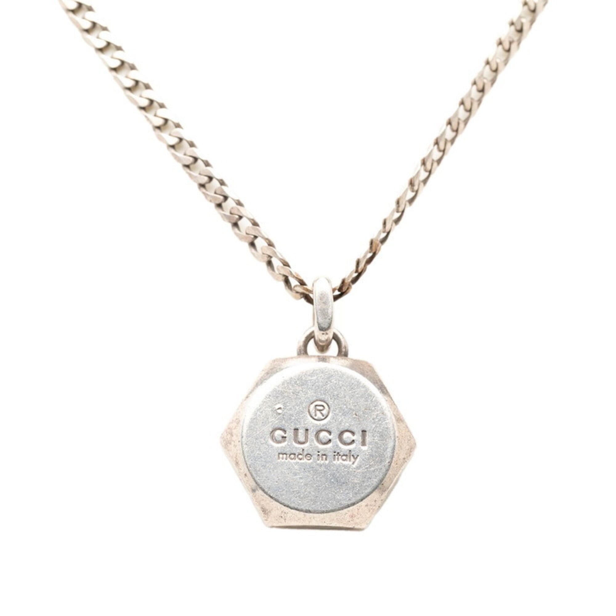 Gucci Gucci Hexagon Pendant Necklace, SV925 Silver, Men's GUCCI Size ONE SIZE - 1 Thumbnail