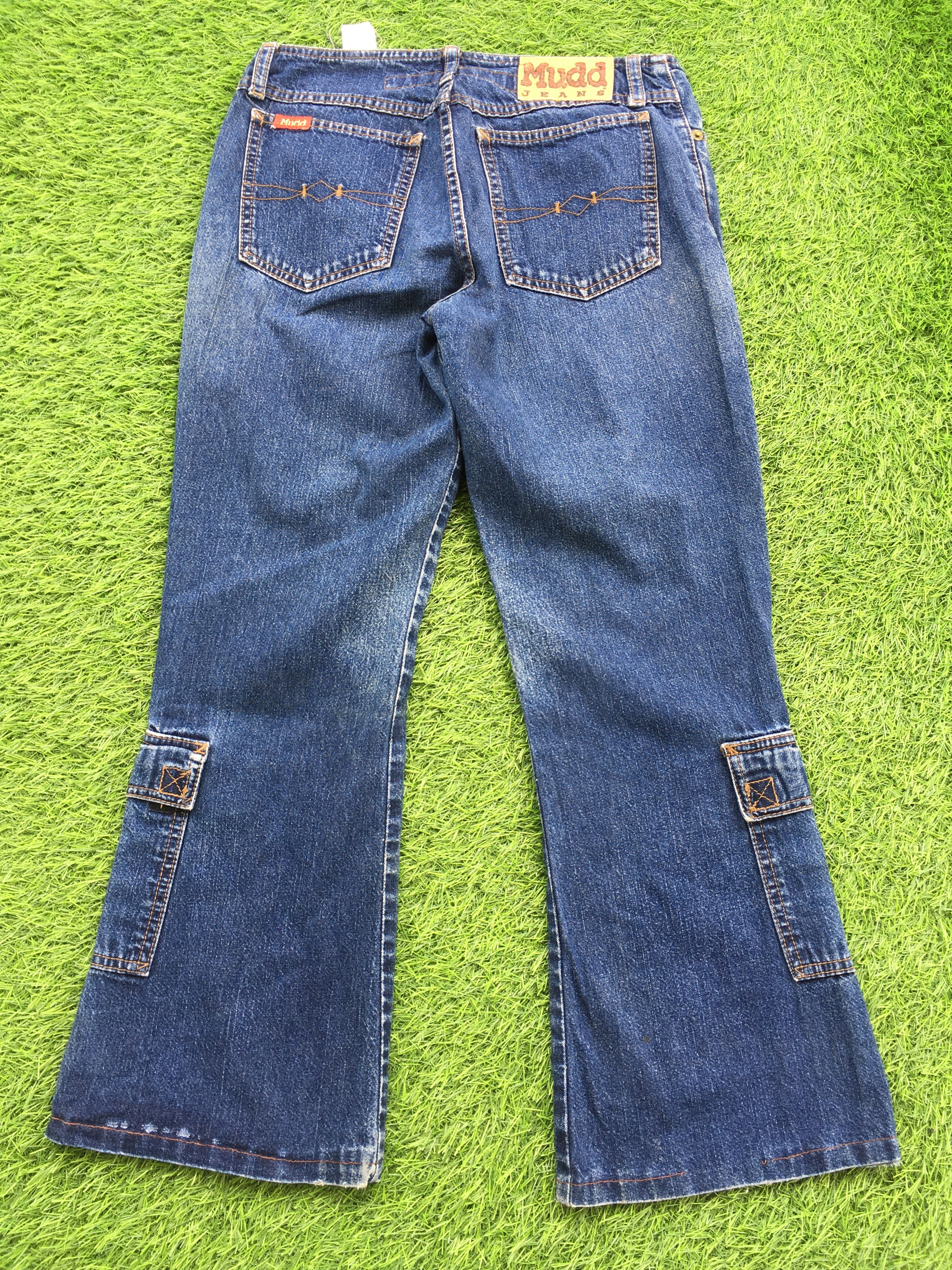 Designer × Jean Expose Button No Waist Multi Pocket Flare Jeans D-980 Size 25" / US 0 / IT 36 - 2 Thumbnail