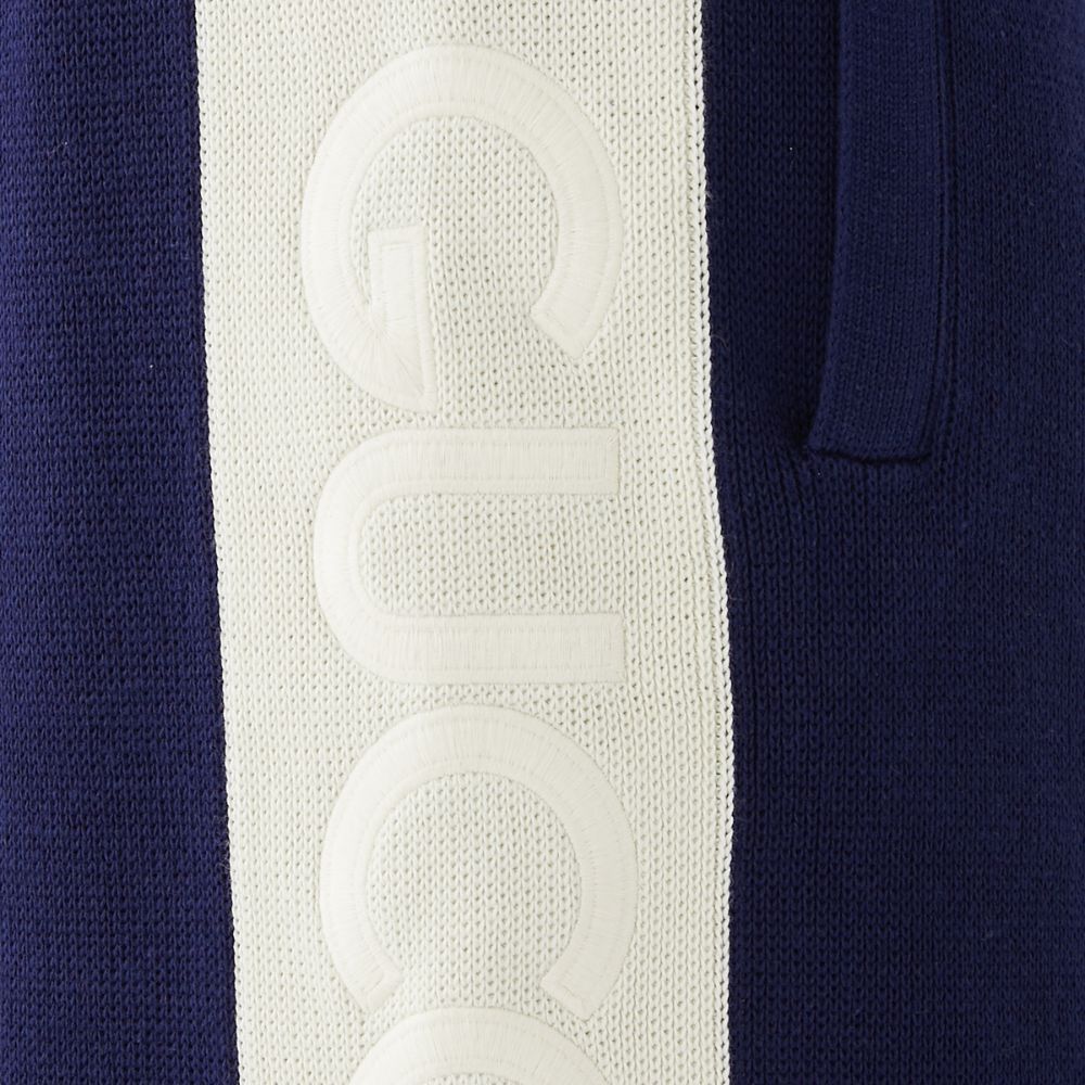 Gucci o1mt1gz0525 Cotton Knit Shorts in Blue/Ivory Size US 32 / EU 48 - 4 Thumbnail