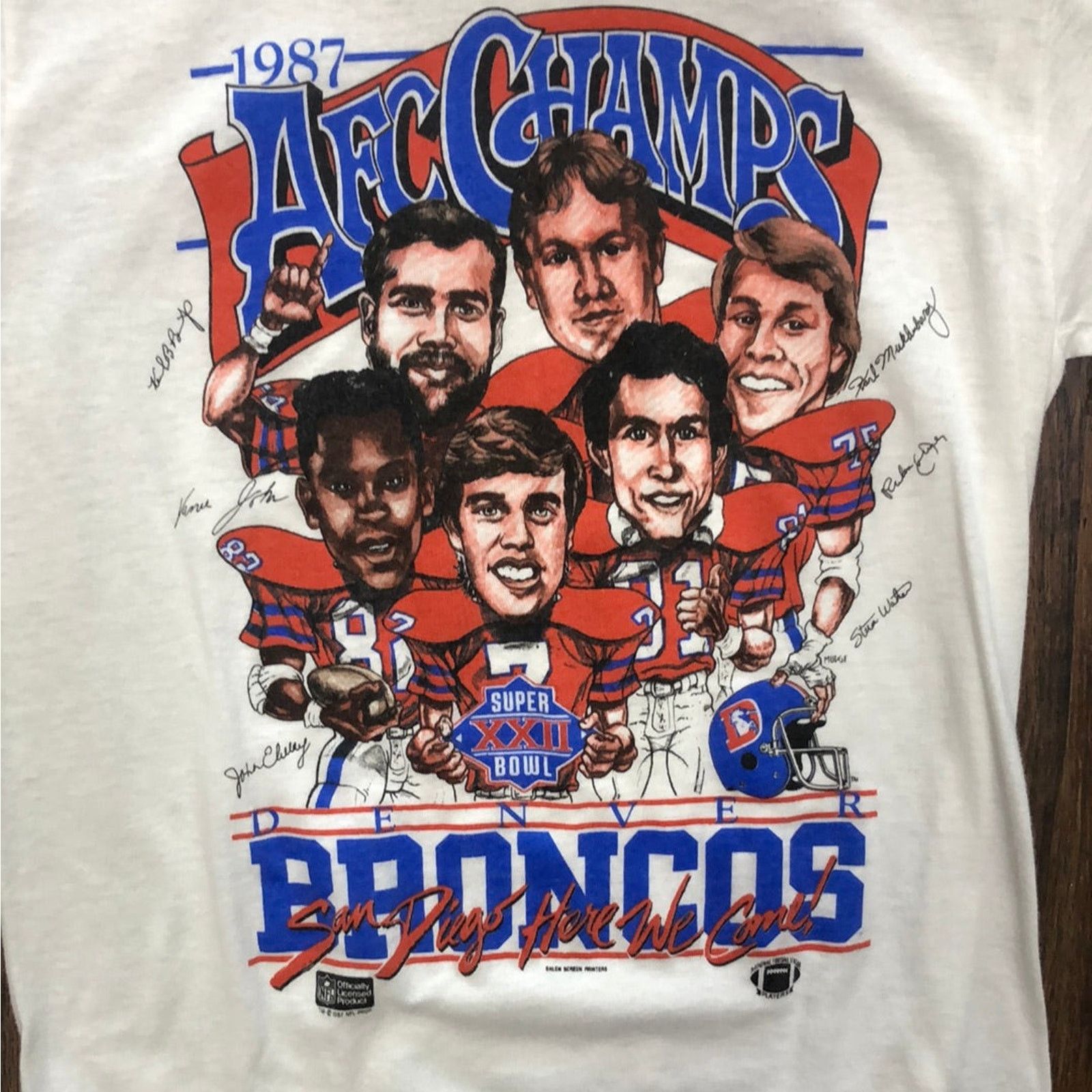 NFL Vintage 1987 Denver Broncos AFC Champs Shirt M Size US M / EU 48-50 / 2 - 2 Thumbnail