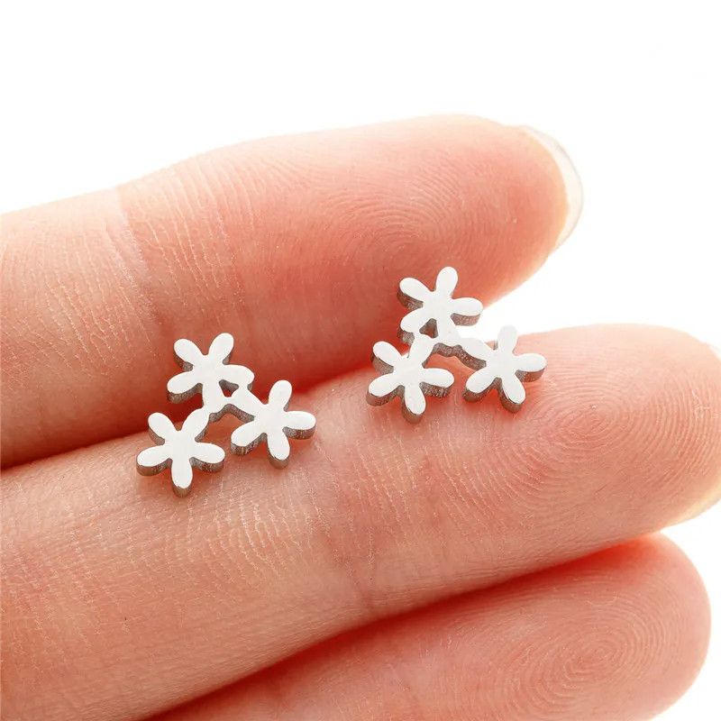 Jewelry Bohemian Flower Mini Stud Earrings Charm Earring Gift Size ONE SIZE - 2 Thumbnail