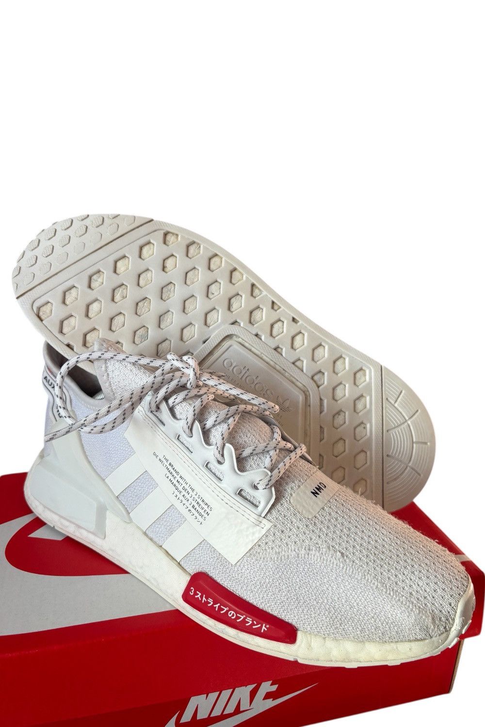 Adidas Adidas NMD_R1 V2 Trainers – White / Red – Japanese Style Size US 10 / EU 43 - 7 Thumbnail