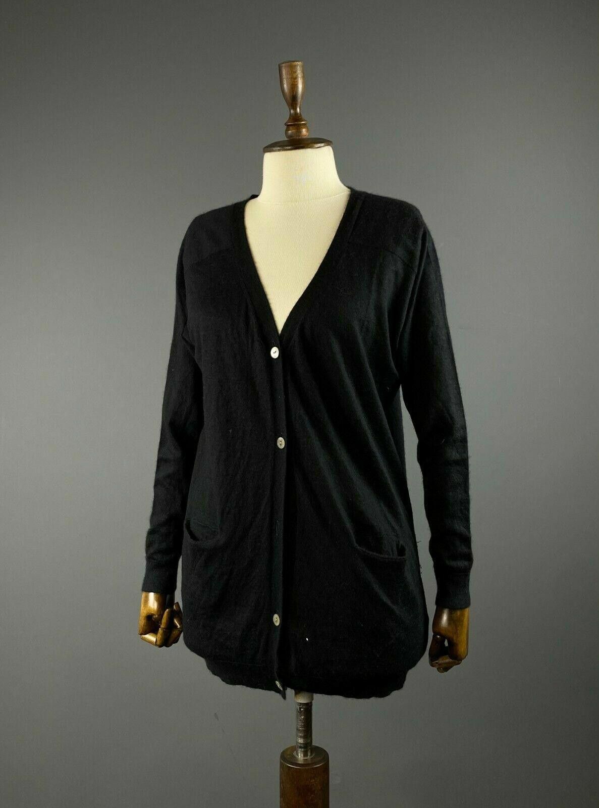 FTC Ladiess FTC V-Neck Black Cashmere Cardigan Jumper Size S Size S / US 4 / IT 40 - 1 Thumbnail