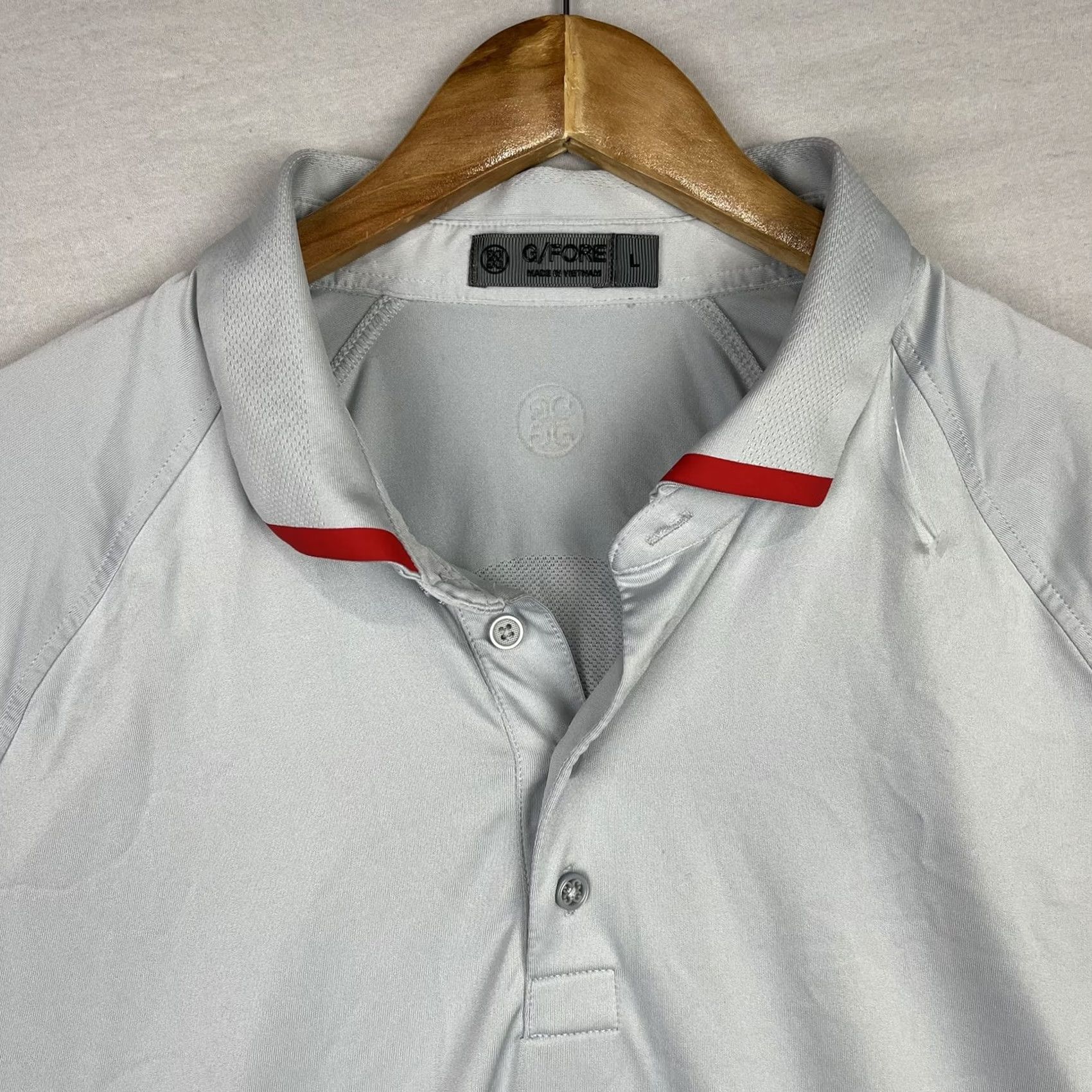 G/FORE G/Fore Polo Shirt Mens Large Skull Logo Golf Stretch Performance Grey Shirt Size US L / EU 52-54 / 3 - 2 Thumbnail