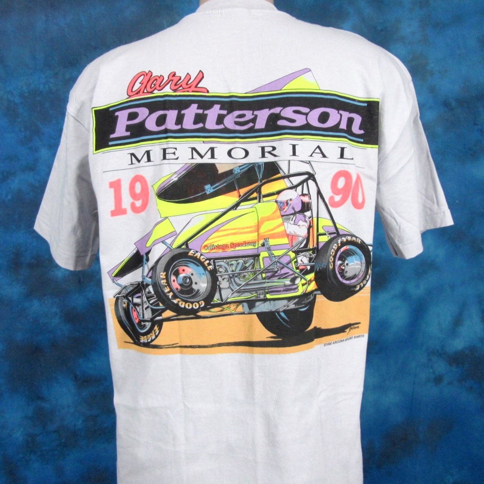 Vintage VINTAGE 80s 90s GARY PATTERSON NARC SPRINT CAR RACING T-Shirt M Gray Stedman Mens Size US M / EU 48-50 / 2 - 4 Thumbnail