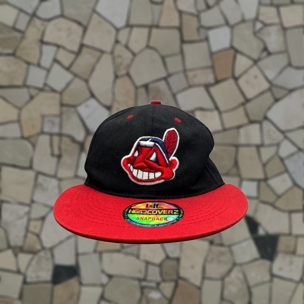 Logo 7 Headcoverz Cleveland Hat Snapback Adjustable Embroidered Logo Baseball Cap Mens One Size Black Red Size ONE SIZE - 1 Thumbnail