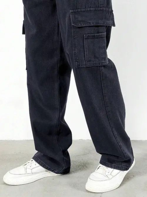 Jean Cargo Pocket Denim Jeans Straight fit Size US 32 / EU 48 - 2 Thumbnail