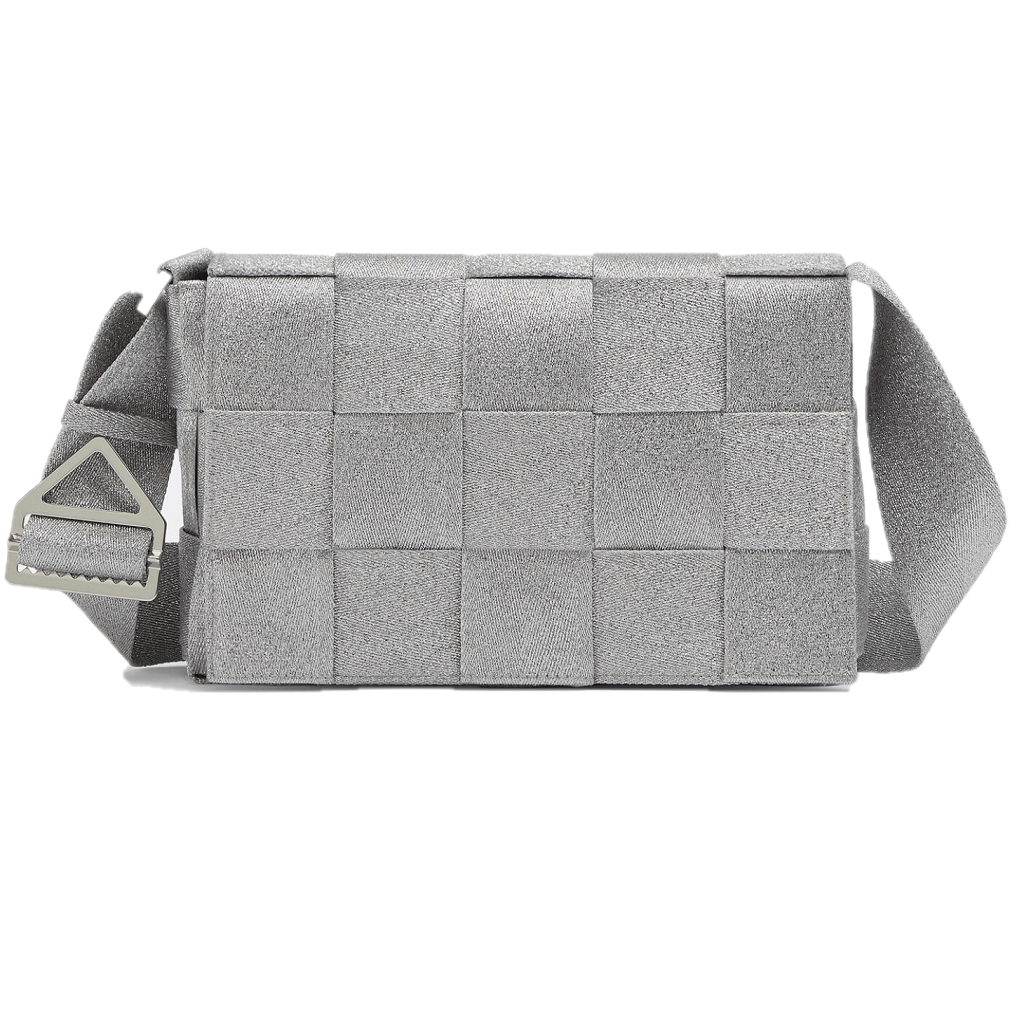 Bottega Veneta o1n1vont1124 Size: OS / Medium Messenger Webbing Bag Silver Size ONE SIZE - 1 Thumbnail