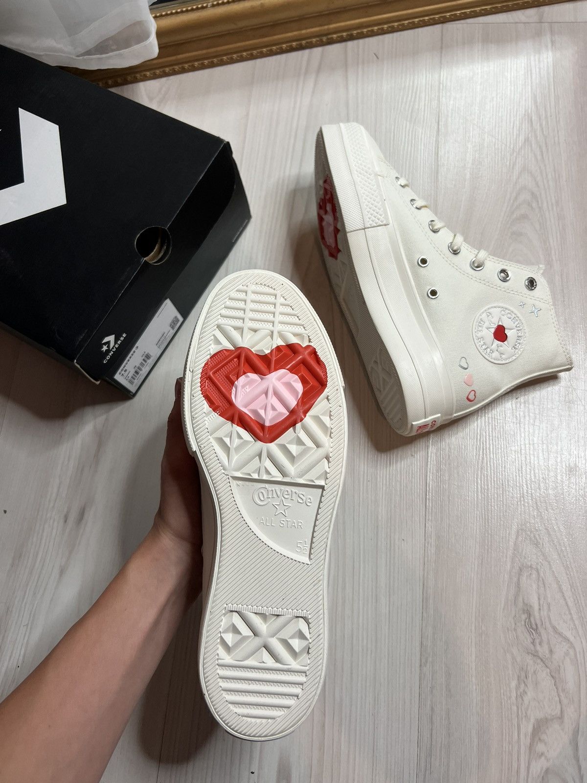 Converse Converse Chuck Taylor All Star Lift Platform Y2K Heart Grailed