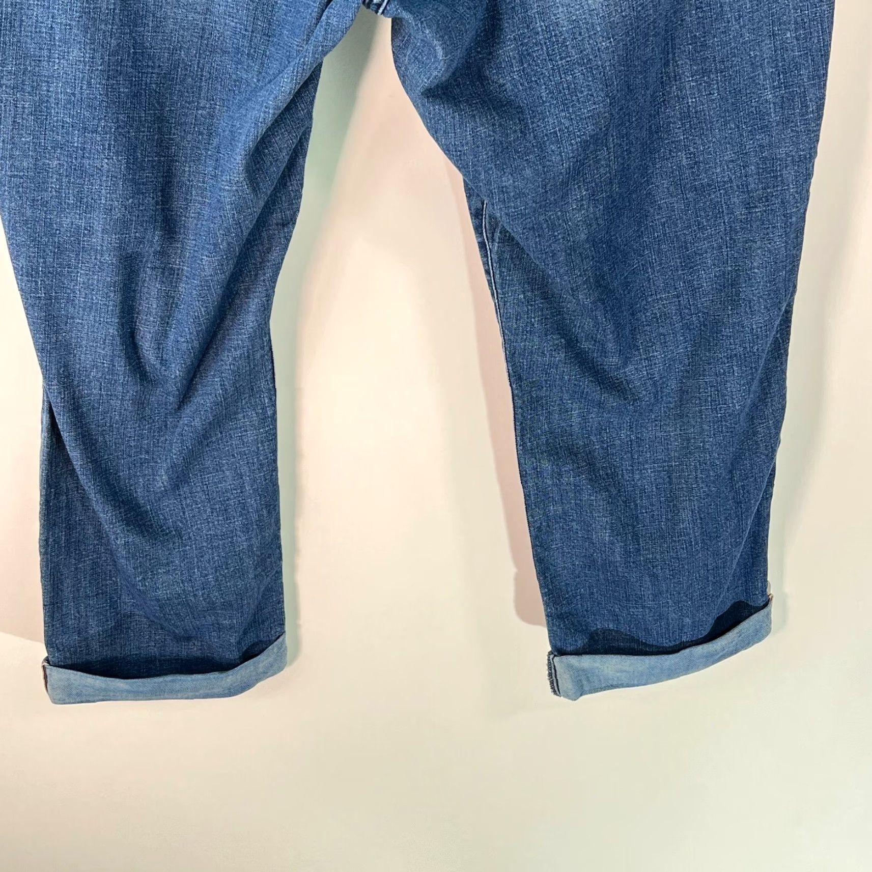 Lee Lee Jeans Women 24W Mid Rise Cuffed Cropped Blue Denim Modern Series Medium Size 42" / US 20 - 5 Thumbnail