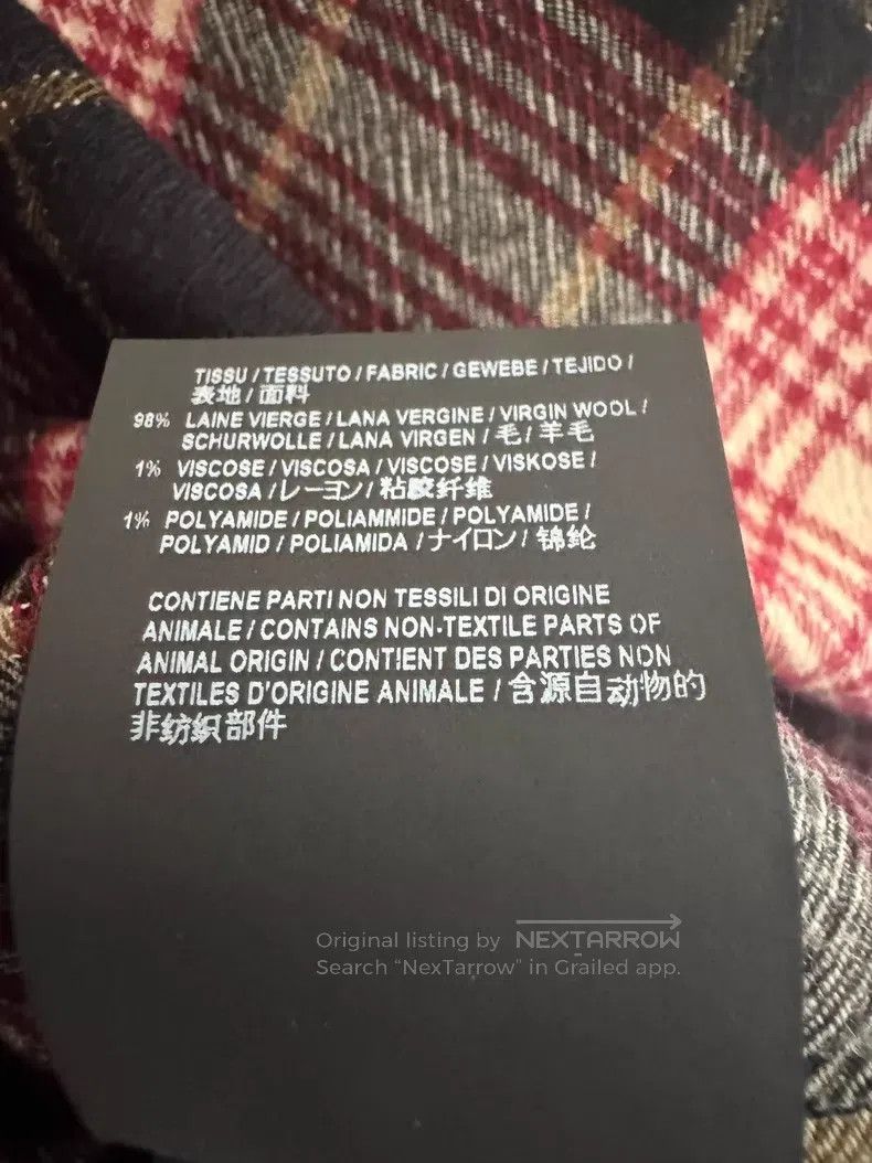 Saint Laurent Paris Saint Laurent Paris Black and Red Plaid Semi-Zip Old Faded Size US XS / EU 42 / 0 - 7 Thumbnail