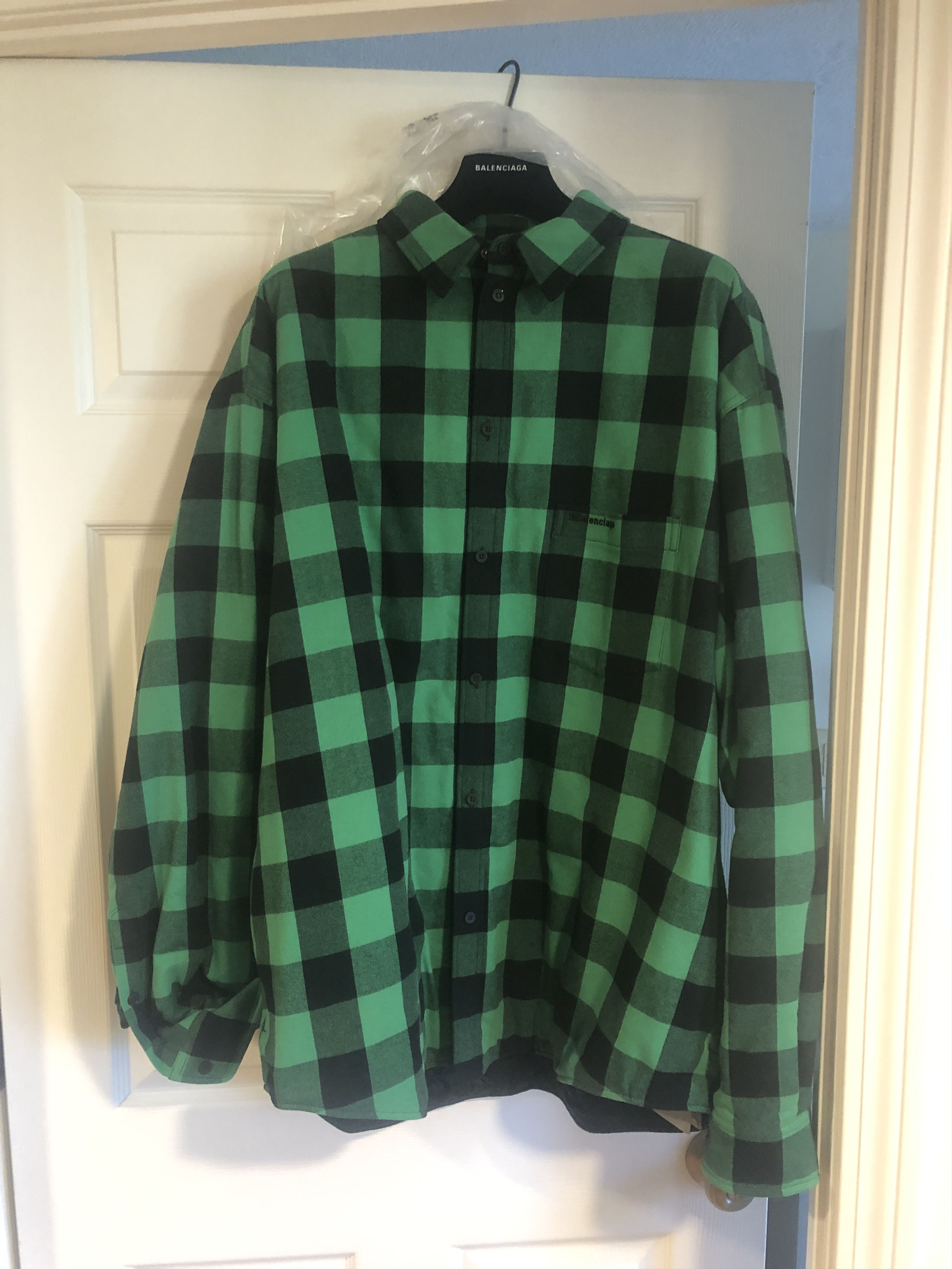 Balenciaga NEW NWT Balenciaga Buffalo Check Shirt Jacket OVERSIZED Size US L / EU 52-54 / 3 - 1 Thumbnail