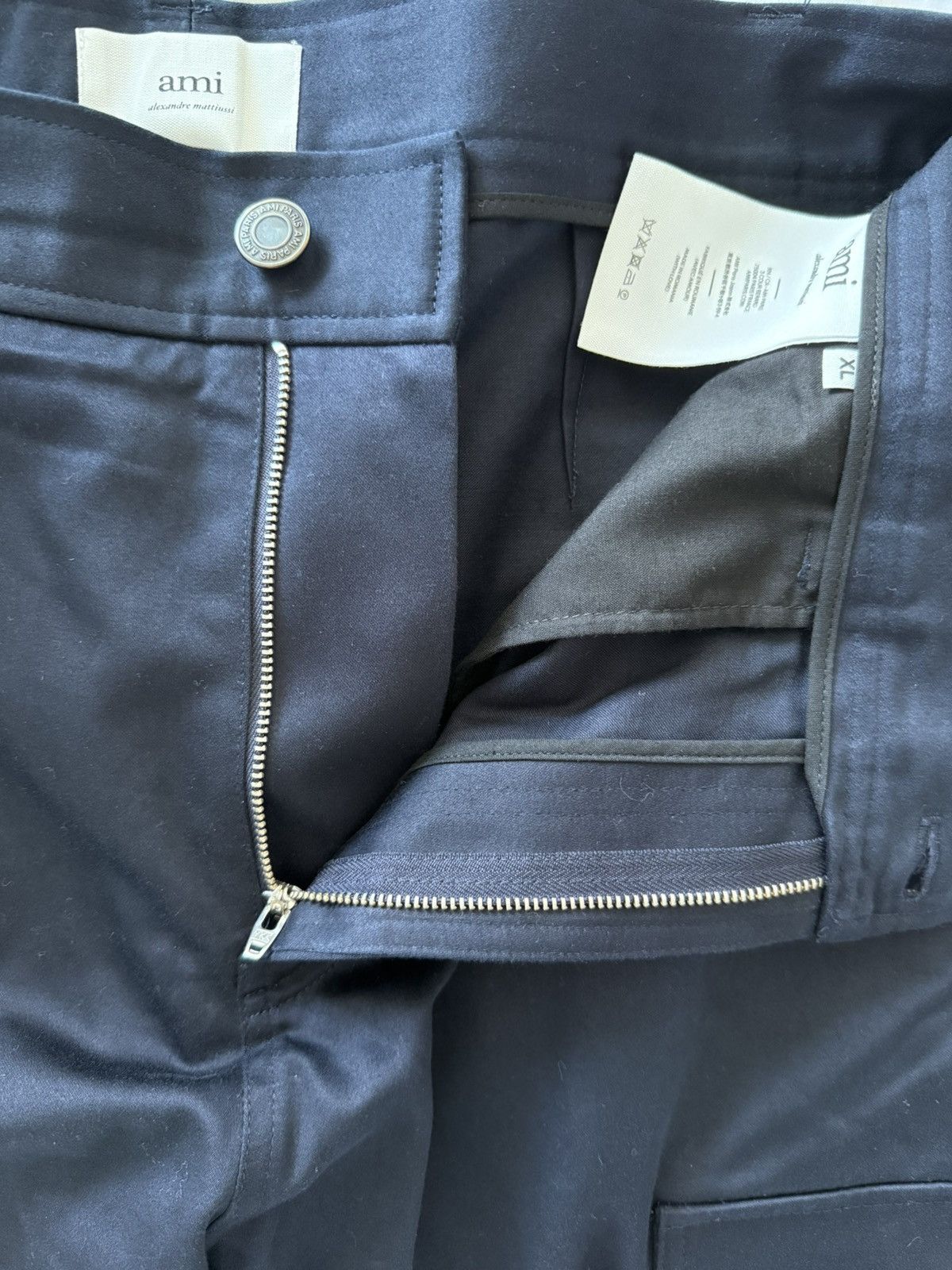 AMI AMI Paris Cargo Pants – Navy Blue – Size XL Size US 34 / EU 50 - 7 Thumbnail
