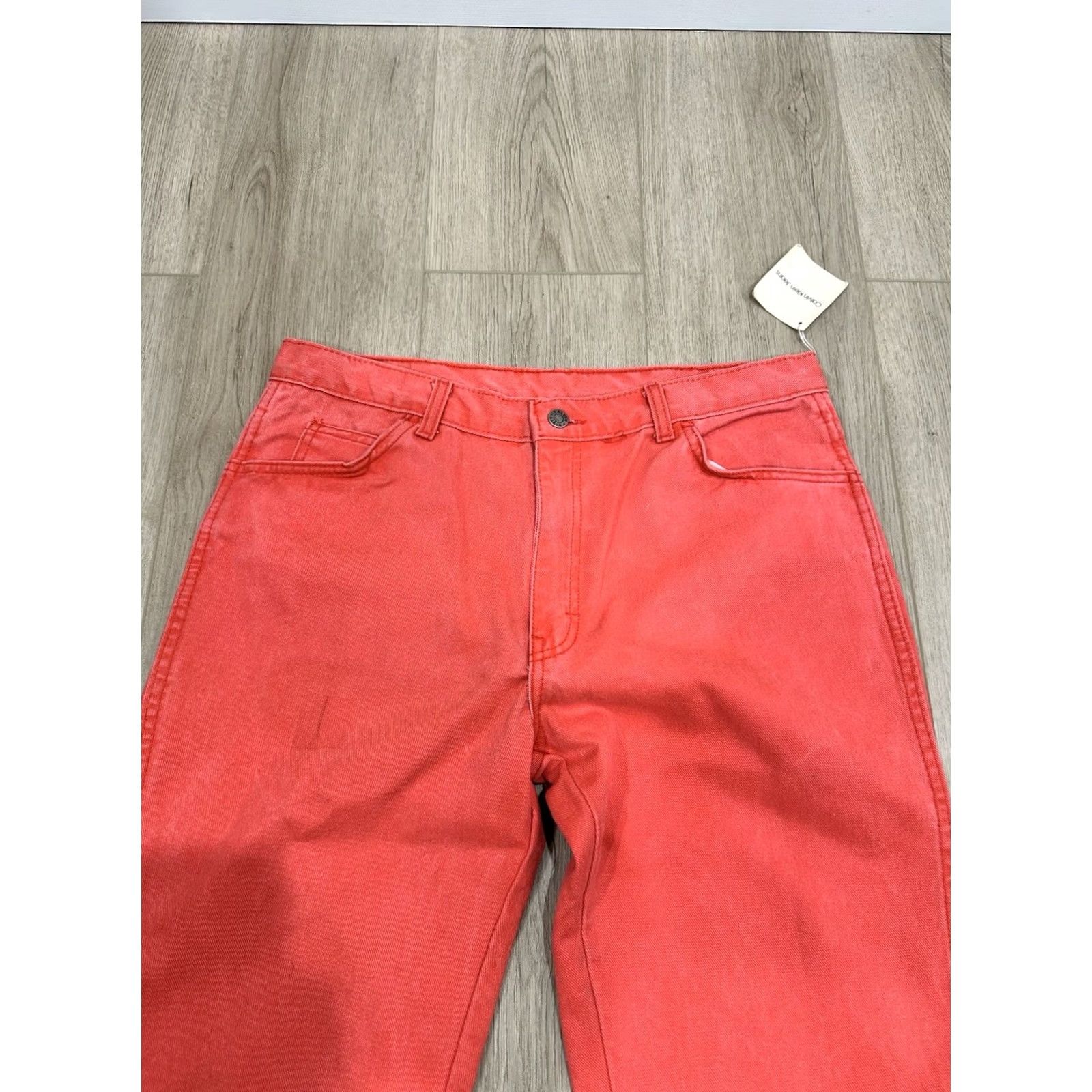 Calvin Klein VINTAGE Calvin Klein Jeans 35x35 USA MADE CK Red Denim Mens Jeans Size US 35 - 4 Thumbnail
