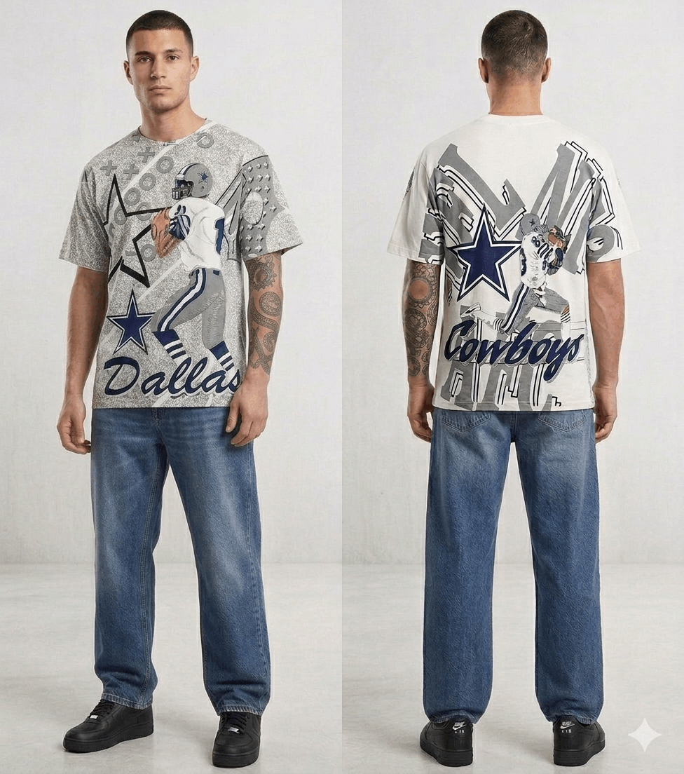 Stevenson Overall Co. Dallas Cowboys Stevenson Vintage T-Shirt Big Logo 1992–1993 Size US S / EU 44-46 / 1 - 1 Thumbnail