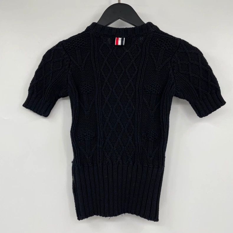 Thom Browne Thom browne Thick line swing button knitted short sleeves 2 Size XS / US 0-2 / IT 36-38 - 2 Thumbnail