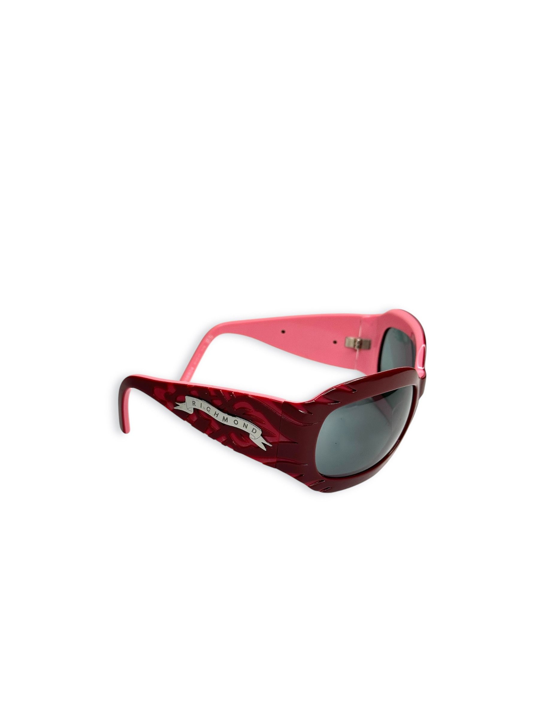 John Richmond Richmond Pink flames punk rock oval sunglasses Size ONE SIZE - 4 Thumbnail