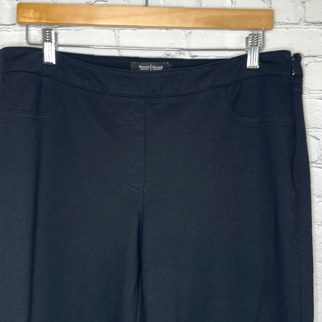 White House Black Market White House Black Marjet Women’s Dress Pants Black Stretchy Back Pockets 12 Size 34" / US 12 / IT 48 - 2 Thumbnail