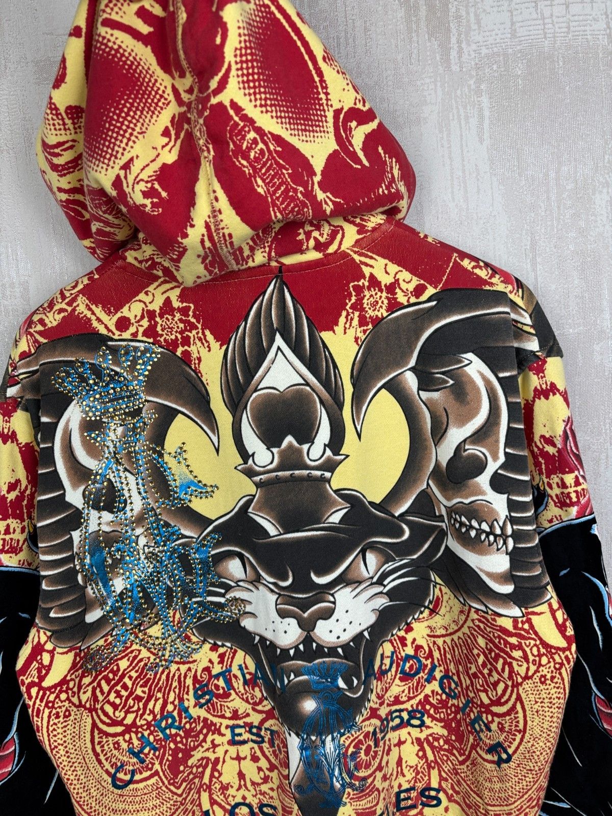 Christian Audigier Vintage Christian Audigier Over Print Zip Hoodie Ed Hardy Size US S / EU 44-46 / 1 - 21 Thumbnail