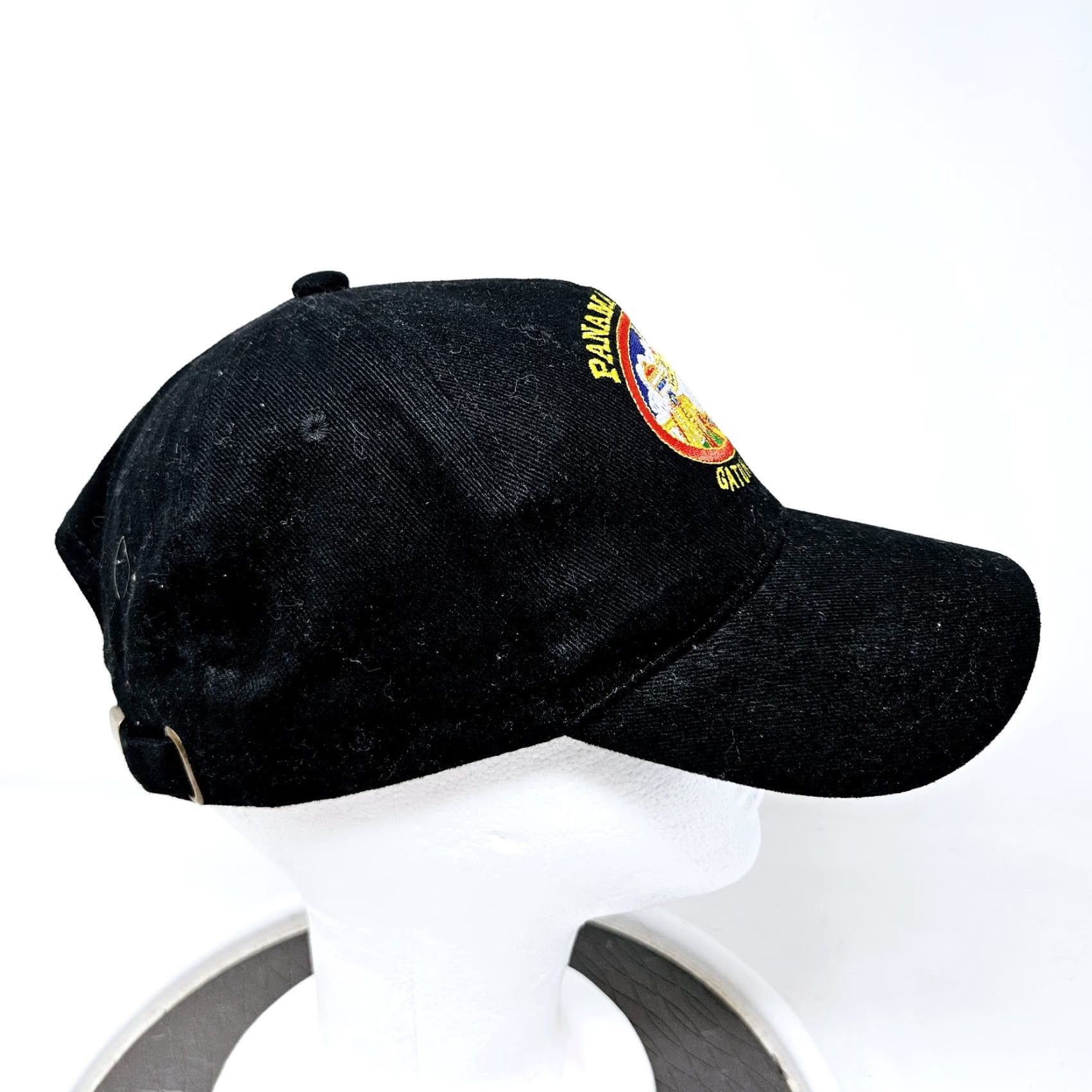 Vintage Panama Canal Miraflores Locks Embroidered Black Hat Cap FAST SHIPPING Baseball Cap Men One Size Adjustable Black Size ONE SIZE - 3 Thumbnail