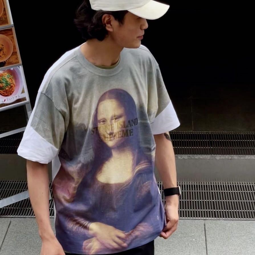 Supreme Supreme Stone Island S/S Top Mona Lisa Large tee | Grailed