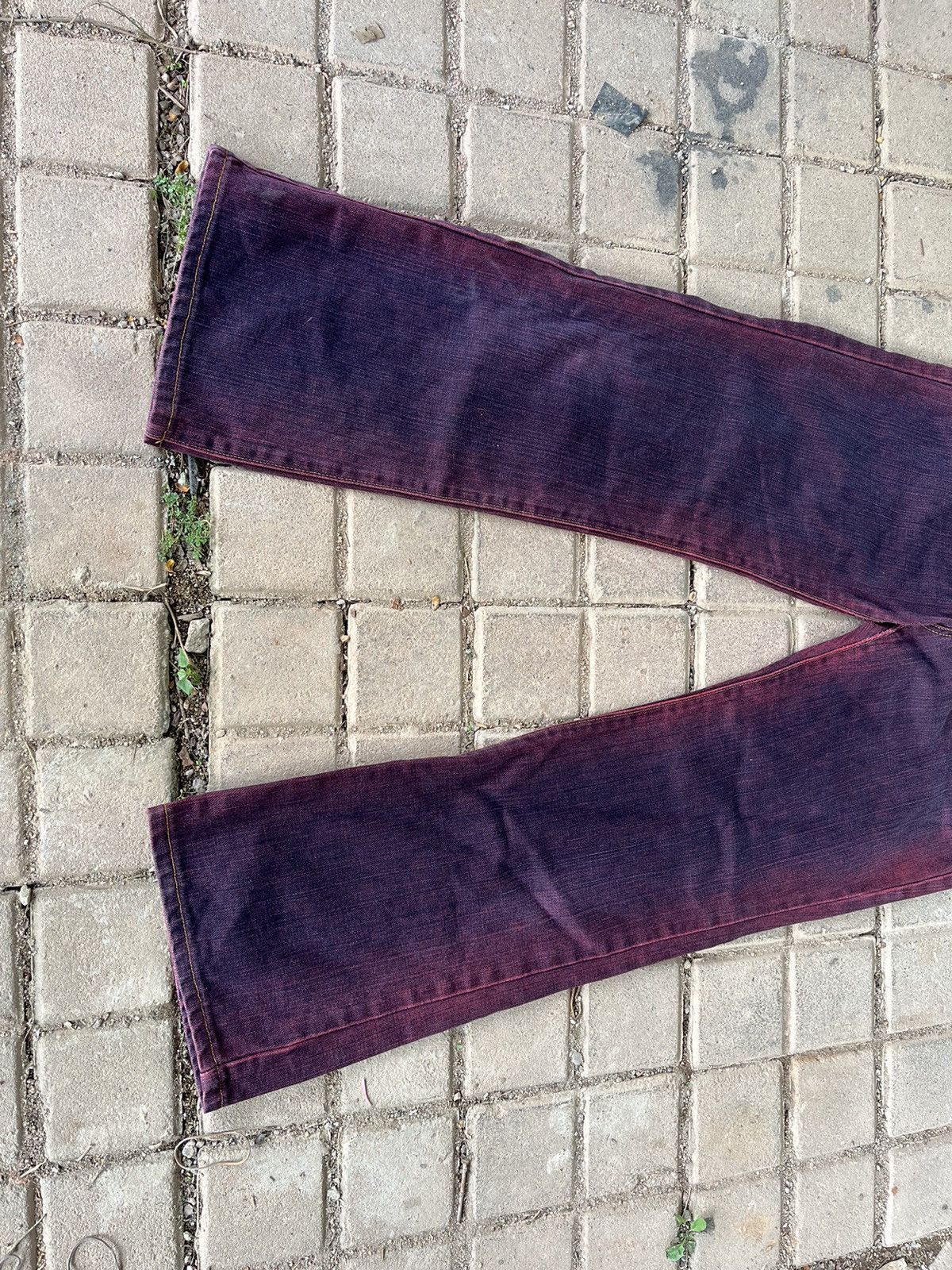 Hysteric Glamour × Japanese Brand × Wrangler Flare Crazy Purplewash Wrangler Denim Size US 29 - 6 Thumbnail