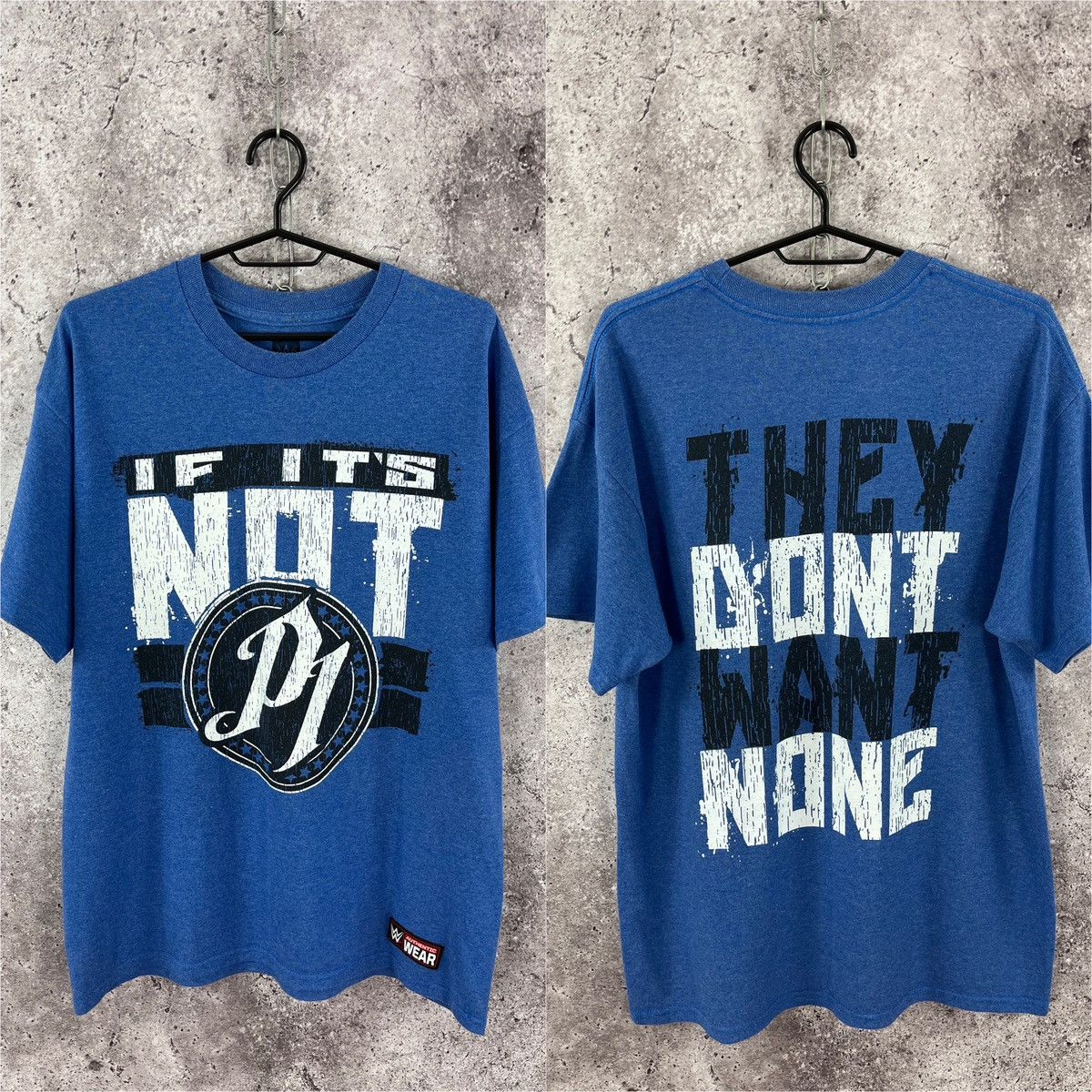 Vintage WWE AJ Styles Big Logo T-Shirt Blue Vintage Size L Size US L / EU 52-54 / 3 - 1 Thumbnail