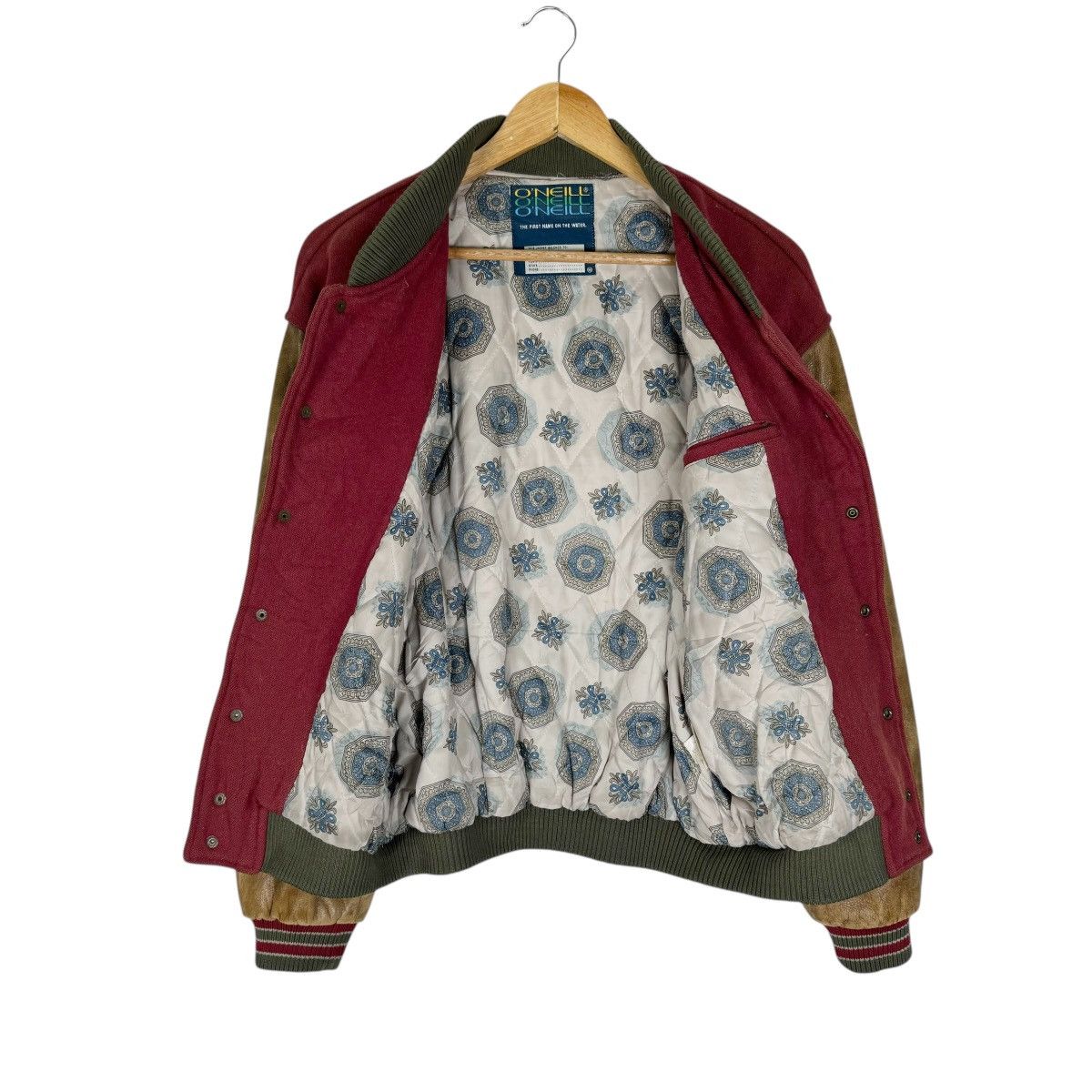 O'Neill ❄️90s ONEILL VARSITY LEATHER JACKET Size US L / EU 52-54 / 3 - 8 Thumbnail